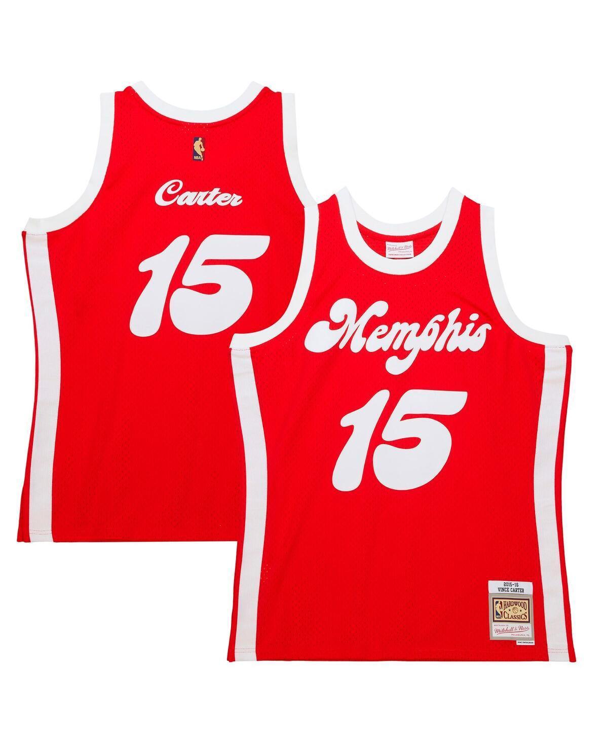 Men's Mitchell & Ness Vince Carter Red Memphis Grizzlies Hardwood Classics Swingman Jersey, Size: 2XL, Grz Red Product Image