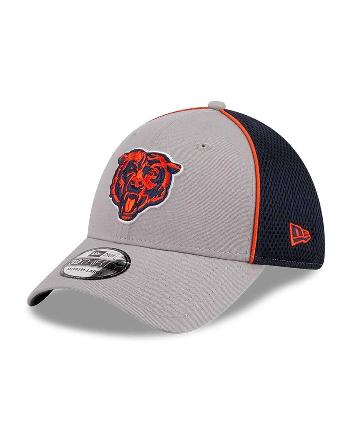 Men's New Era Gray Buffalo Bills Throwback Pipe 39THIRTY Flex Hat, Size: Small/Medium, Grey Product Image