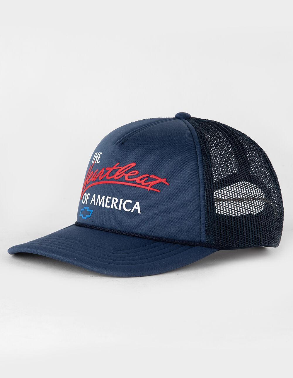 AMERICAN NEEDLE Chevy Heartbeat Womens Trucker Hat - NAVY Product Image