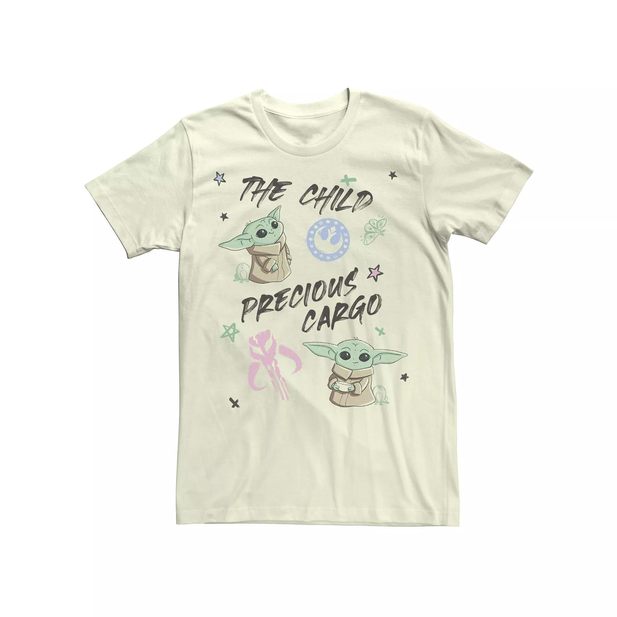 Mens Star Wars: The Mandalorian The Child Precious Cargo Sketch Tee Product Image