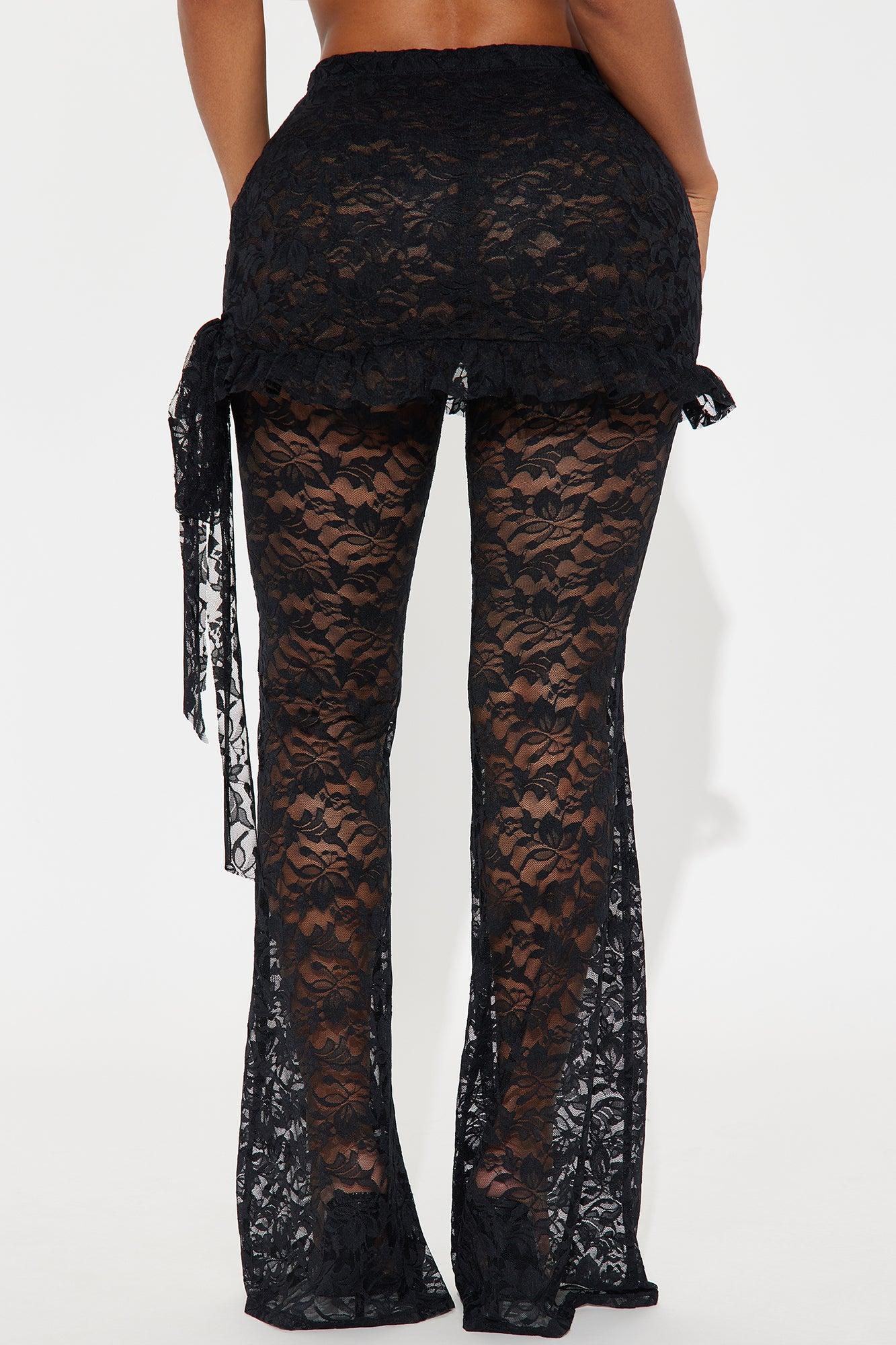 Denielle Lace Flare Pant - Black Product Image