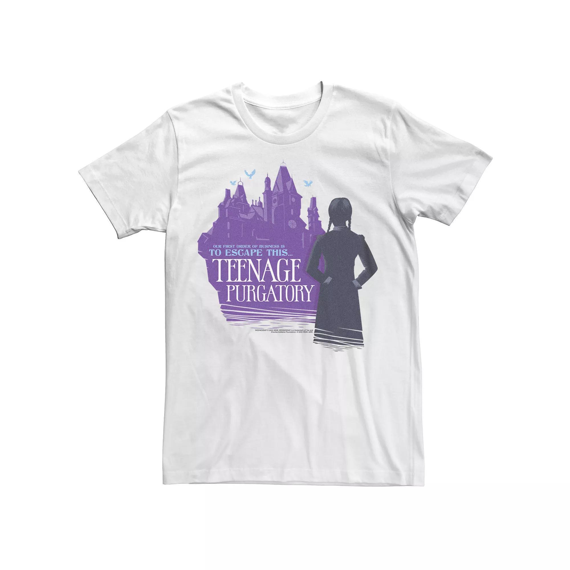 Men's Wednesday Escape Teenage Purgatory Tee, Size: Large, White Product Image