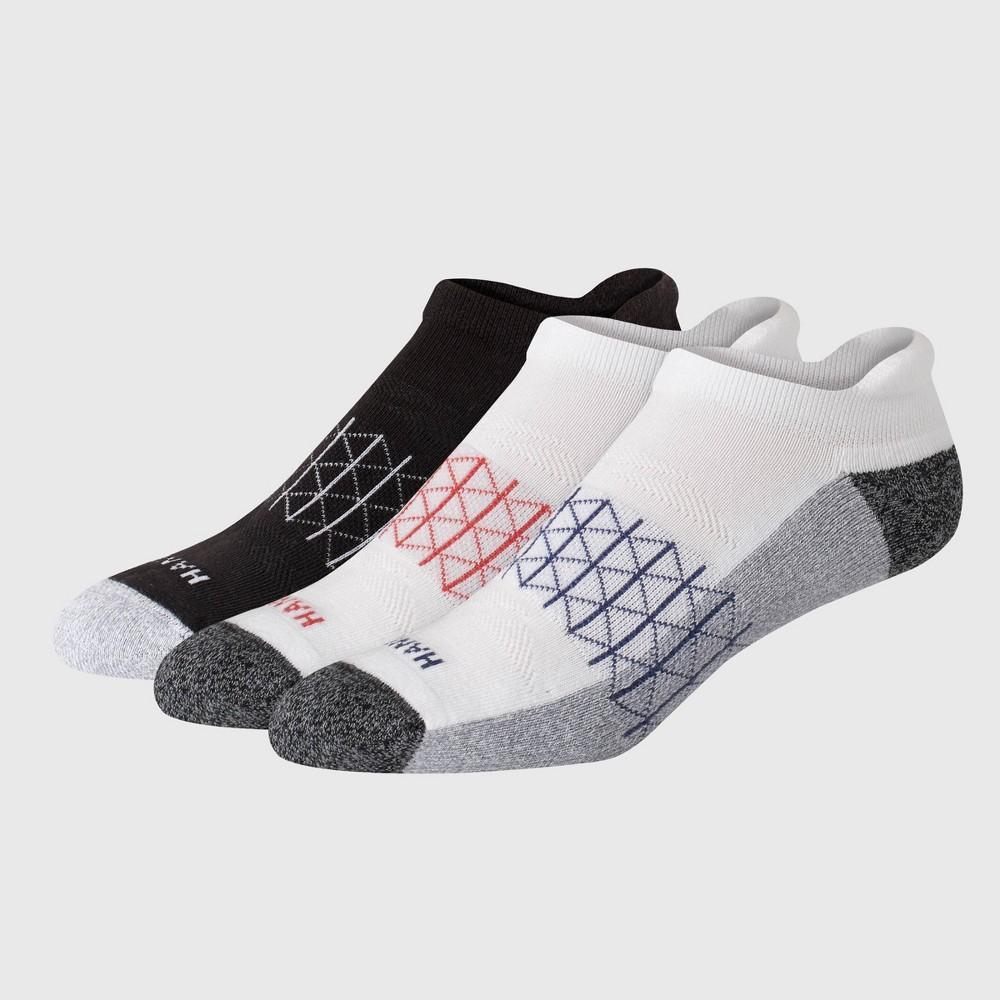 Hanes Mens 3pk Absolute Active Cushioned Heel Shield Socks 6-12: Low Cut, Breathable Mesh, Arch Support, Seamless Toe Product Image