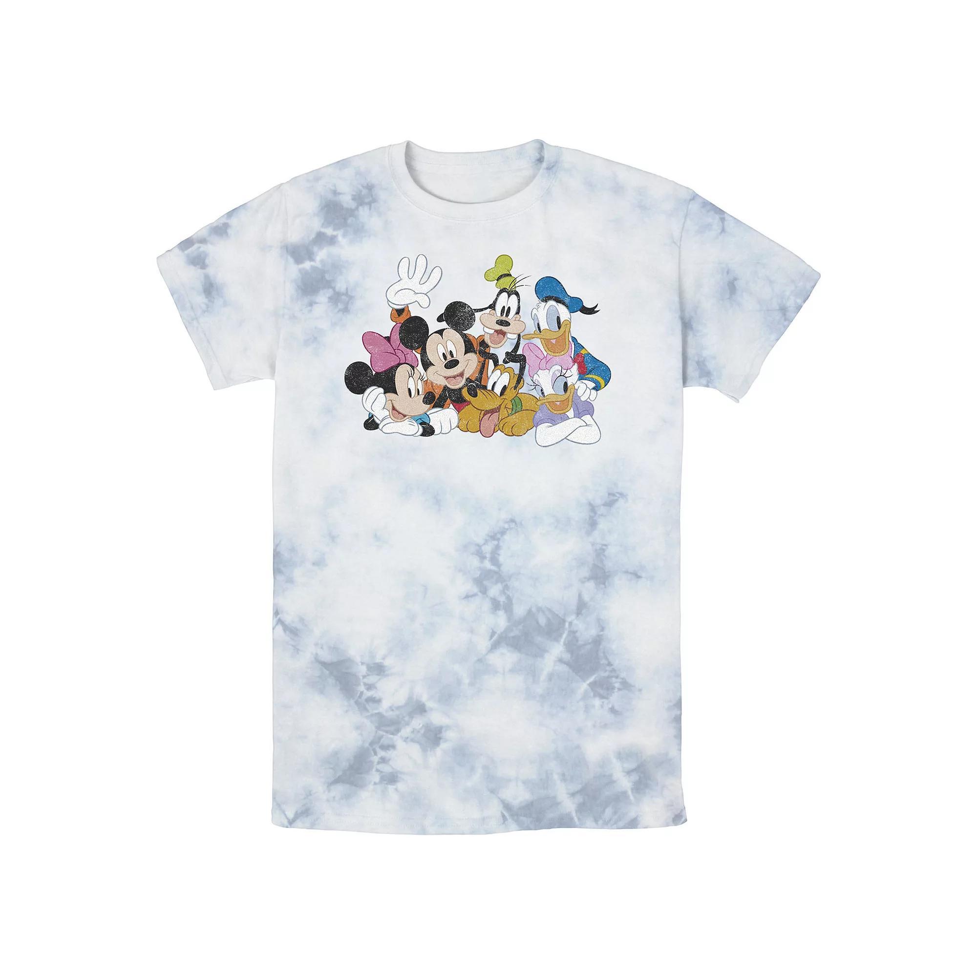 Men's Disney Mickey Classic Characters Wash Tee, Size: Medium, White Blue Product Image