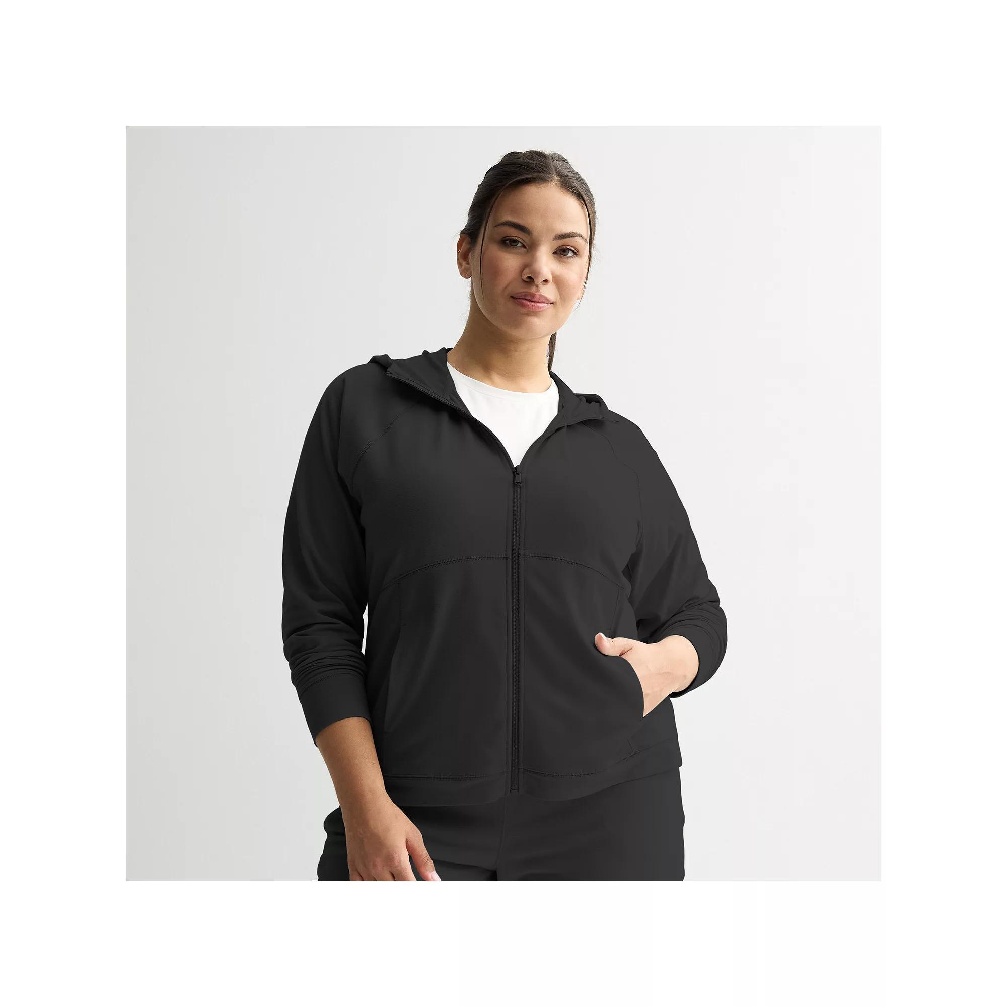 Women's Tek Gear® Essential Hooded Jacket, Size: Small, Blue Romance Product Image