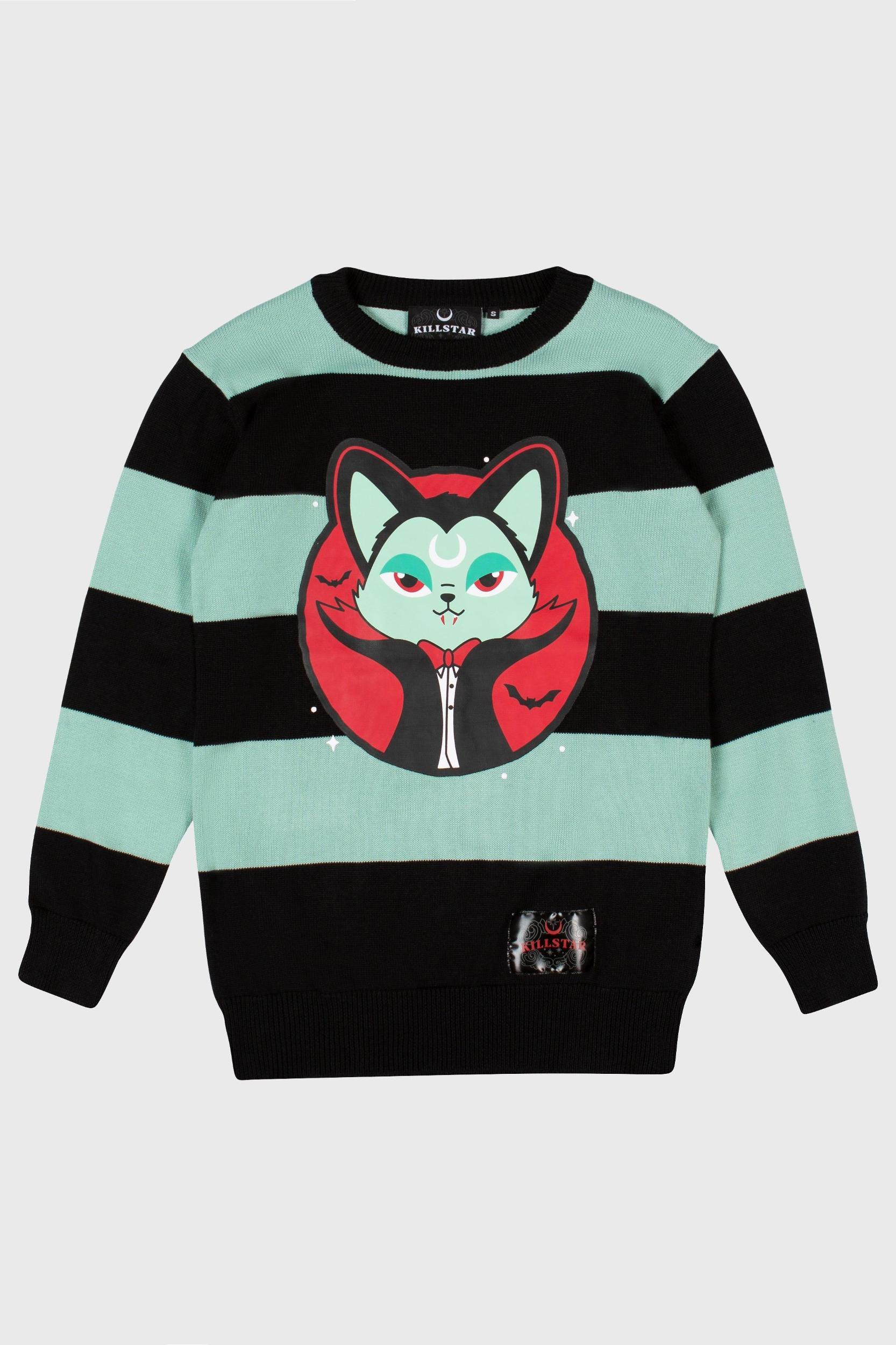 Vampurr Stripe Sweater [MINT] Female Product Image
