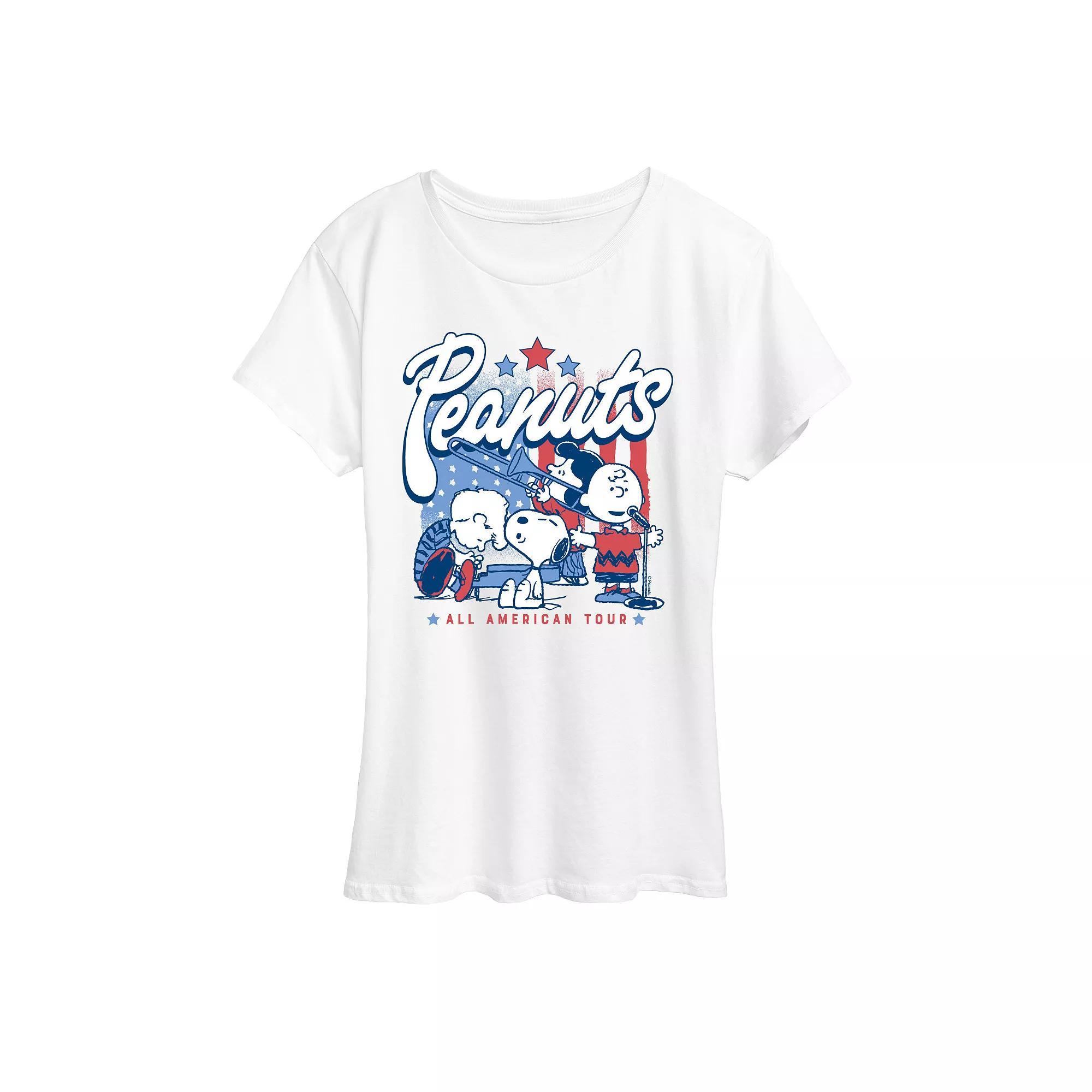 Womens Peanuts All American Tour Graphic Tee Product Image