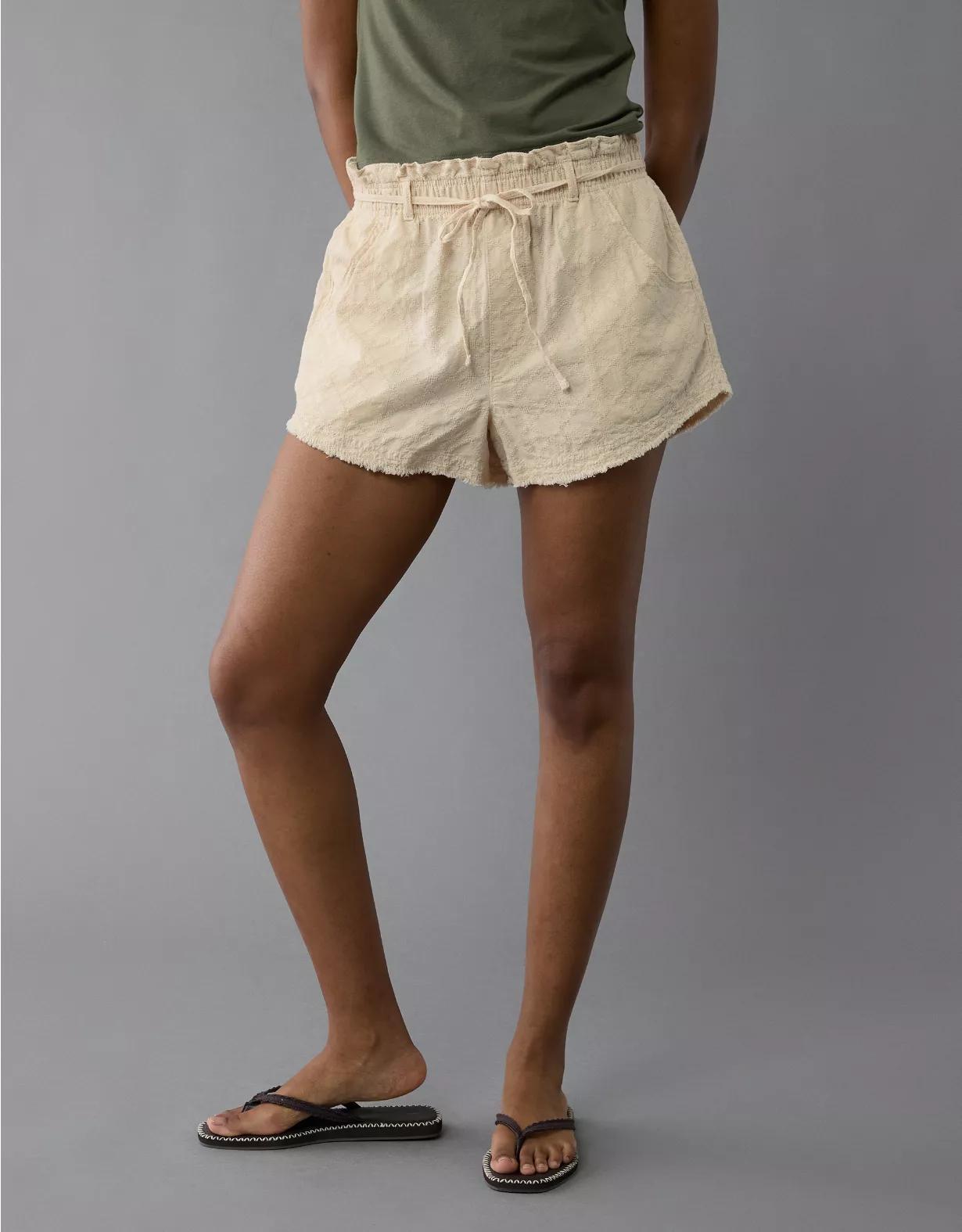 AE High-Waisted Paperbag Waist Short Product Image