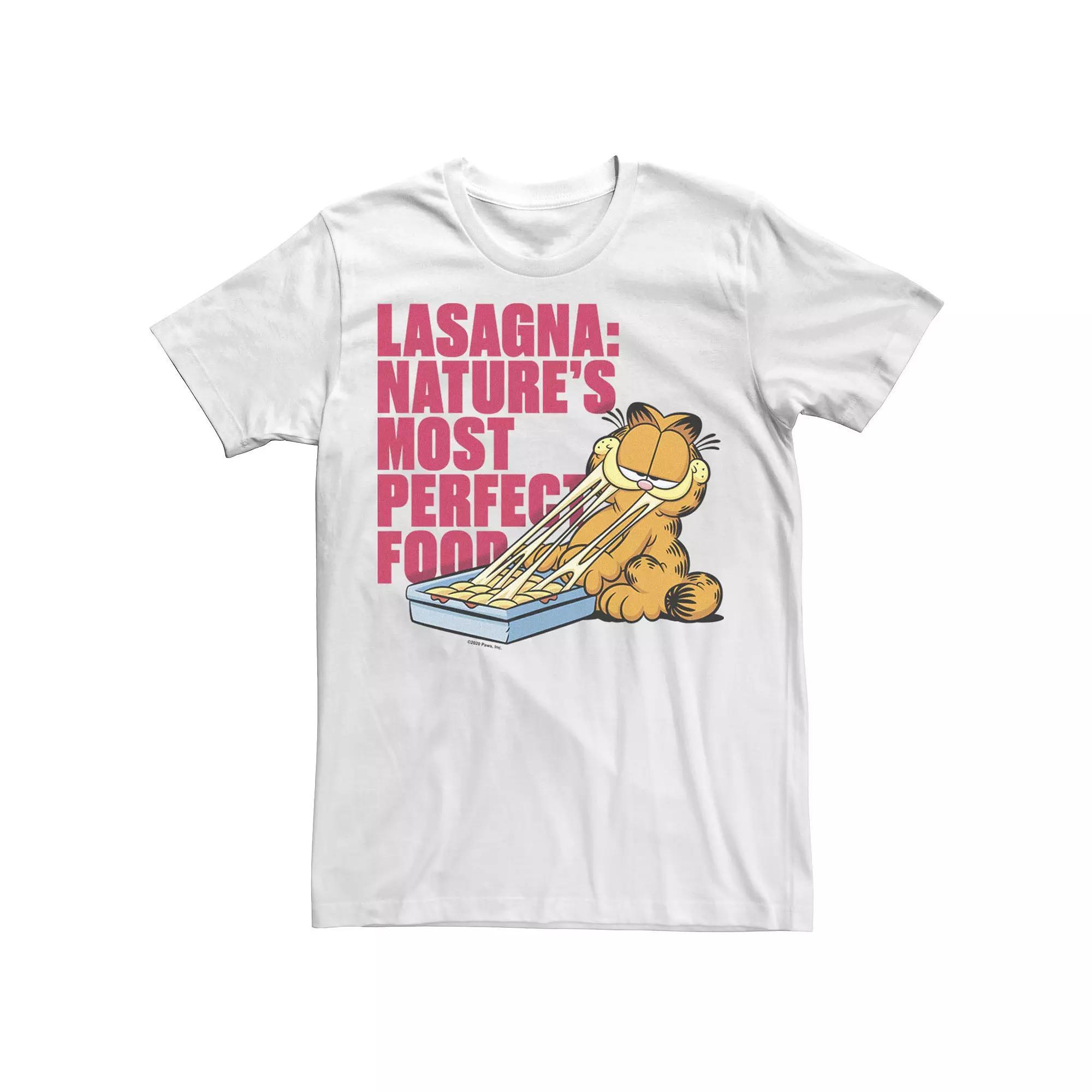 Men's Garfield Lasagna Food Tee, Size: XXL, White Product Image