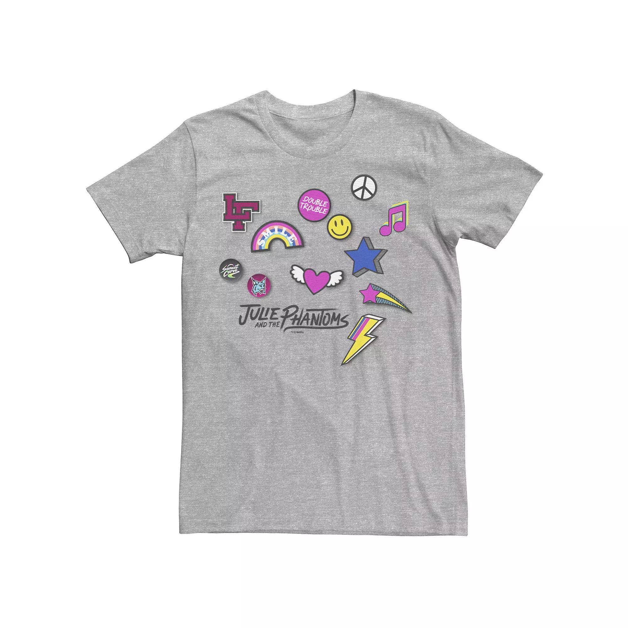 Men's Julie And The Phantoms Icon Mashup Tee, Size: Medium, Athletic Grey Product Image