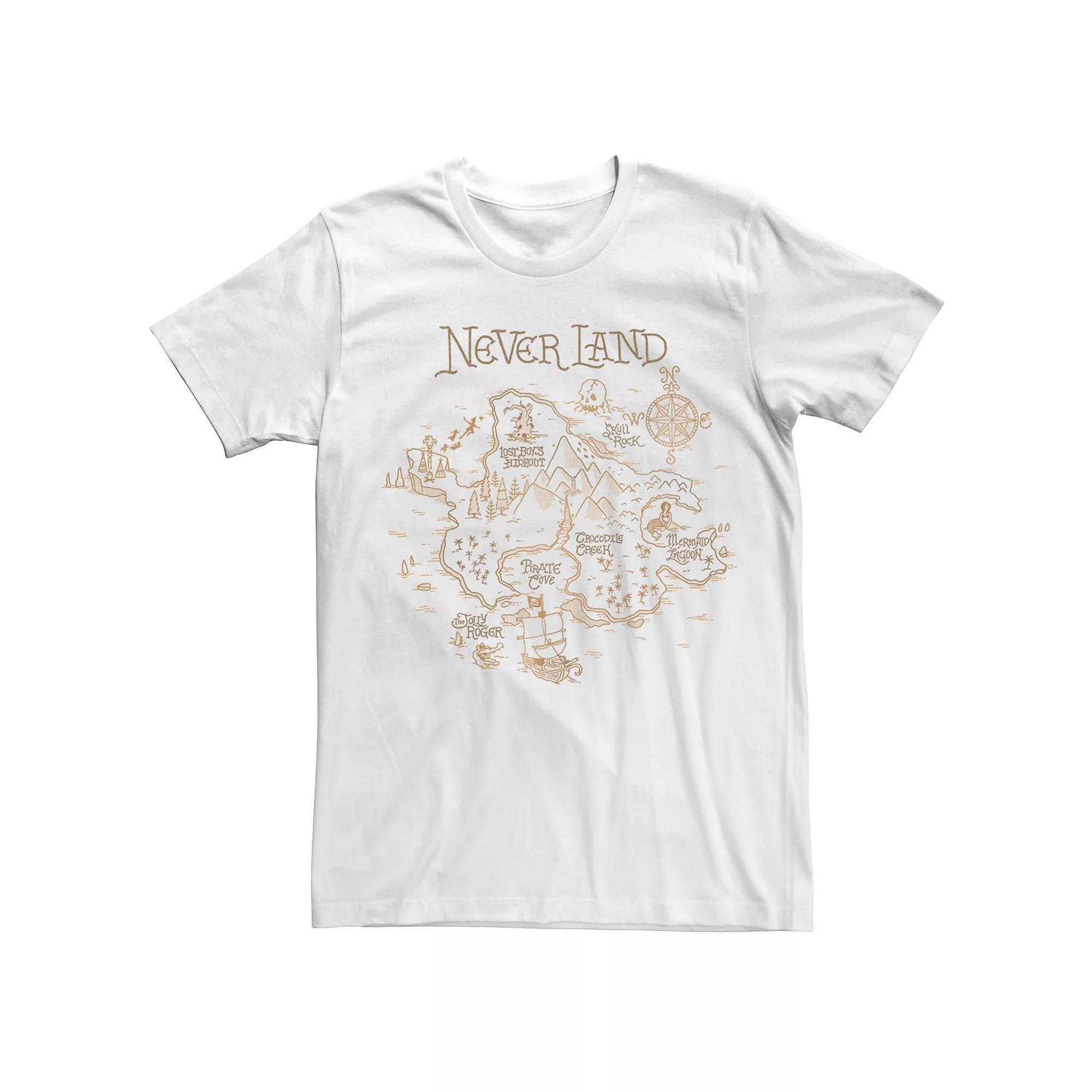 Disneys Peter Pan Neverland Map Mens Graphic Tee Product Image