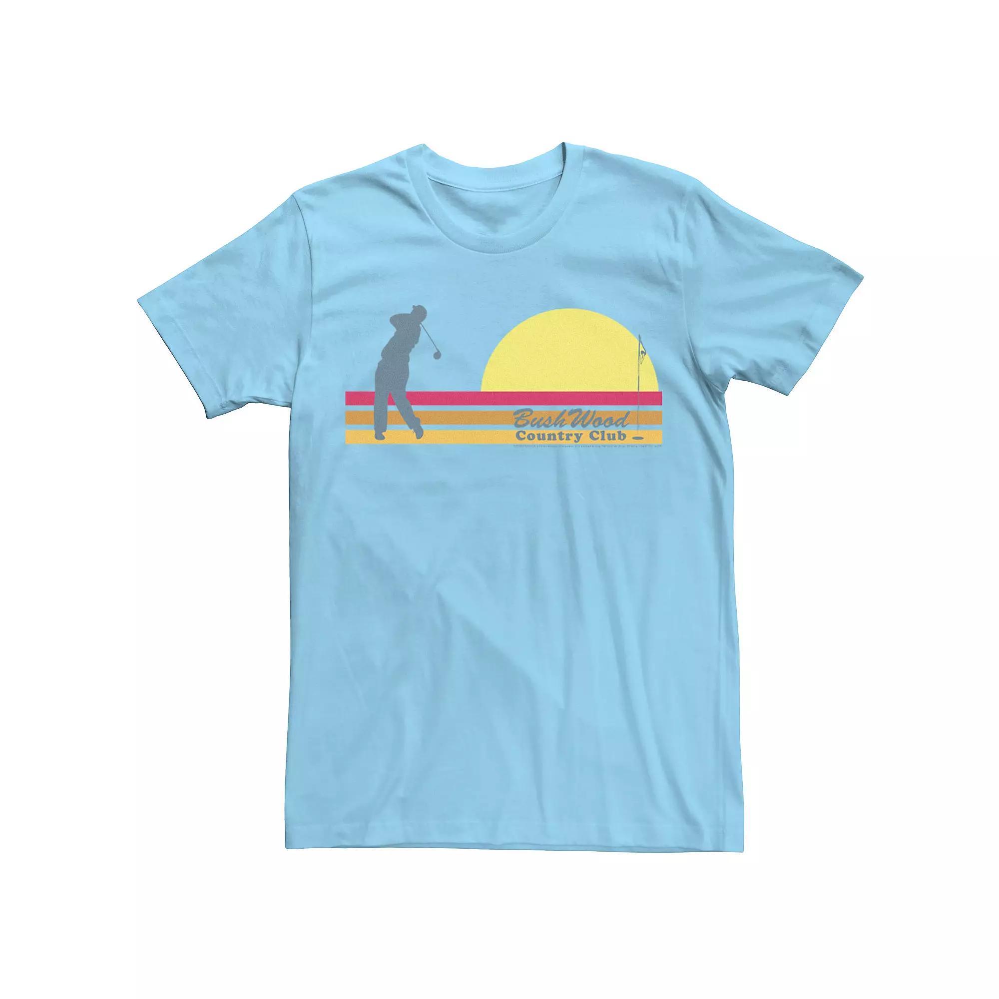 Men's Caddyshack Bushwood Country Club Retro Striped Tee, Size: Medium, Light Blue Product Image