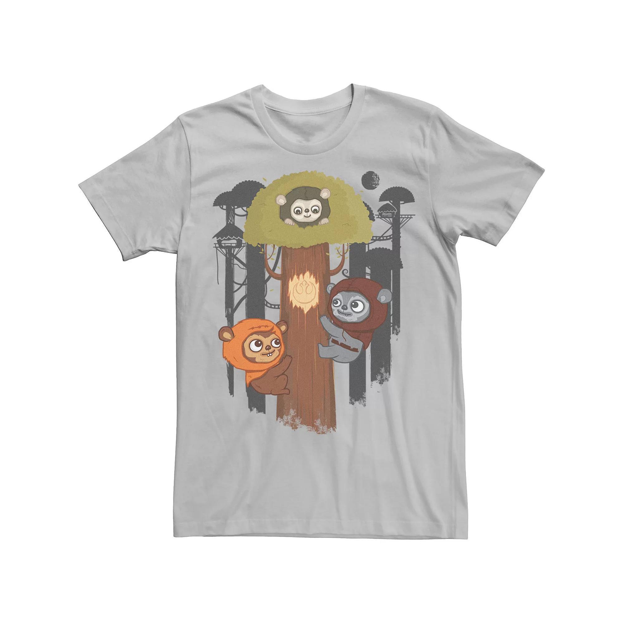 Men's Star Wars Rebel Ewoks Pop Tee, Size: Large, White Product Image