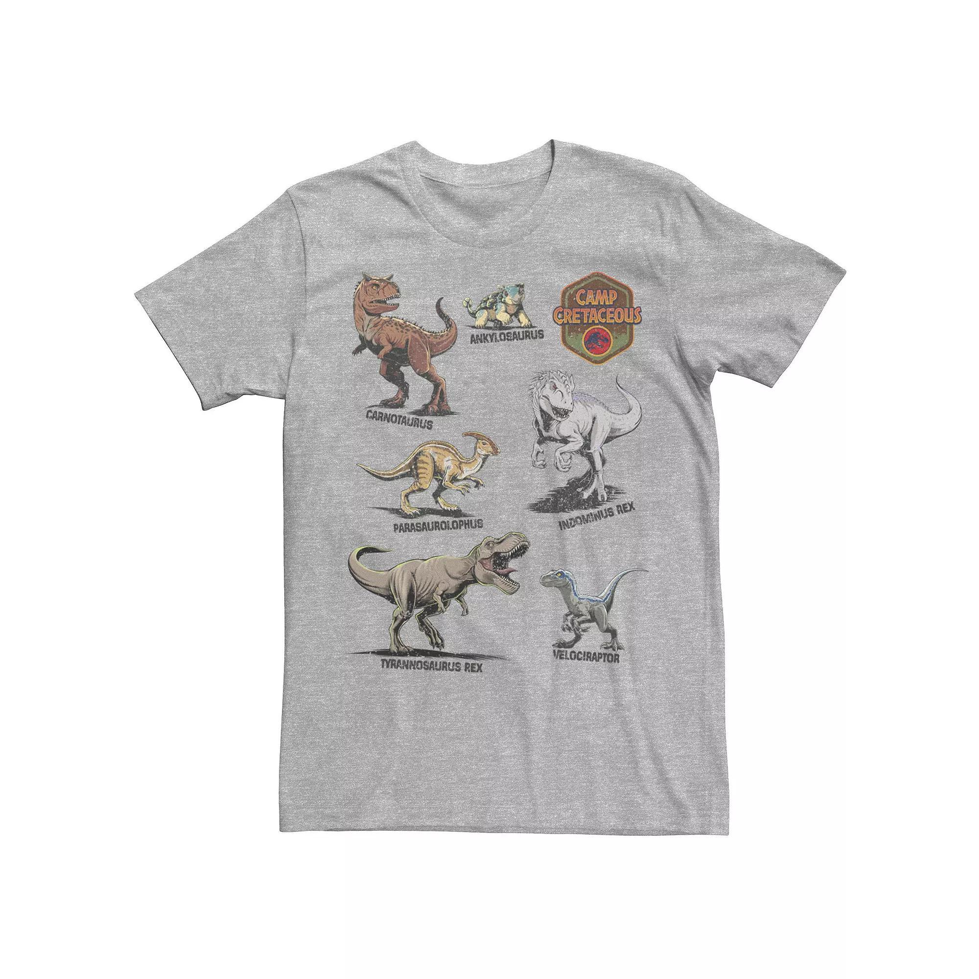 Men's Jurassic World: Camp Cretaceous Dinosaur Names Tee, Size: Medium, Athletic Grey Product Image