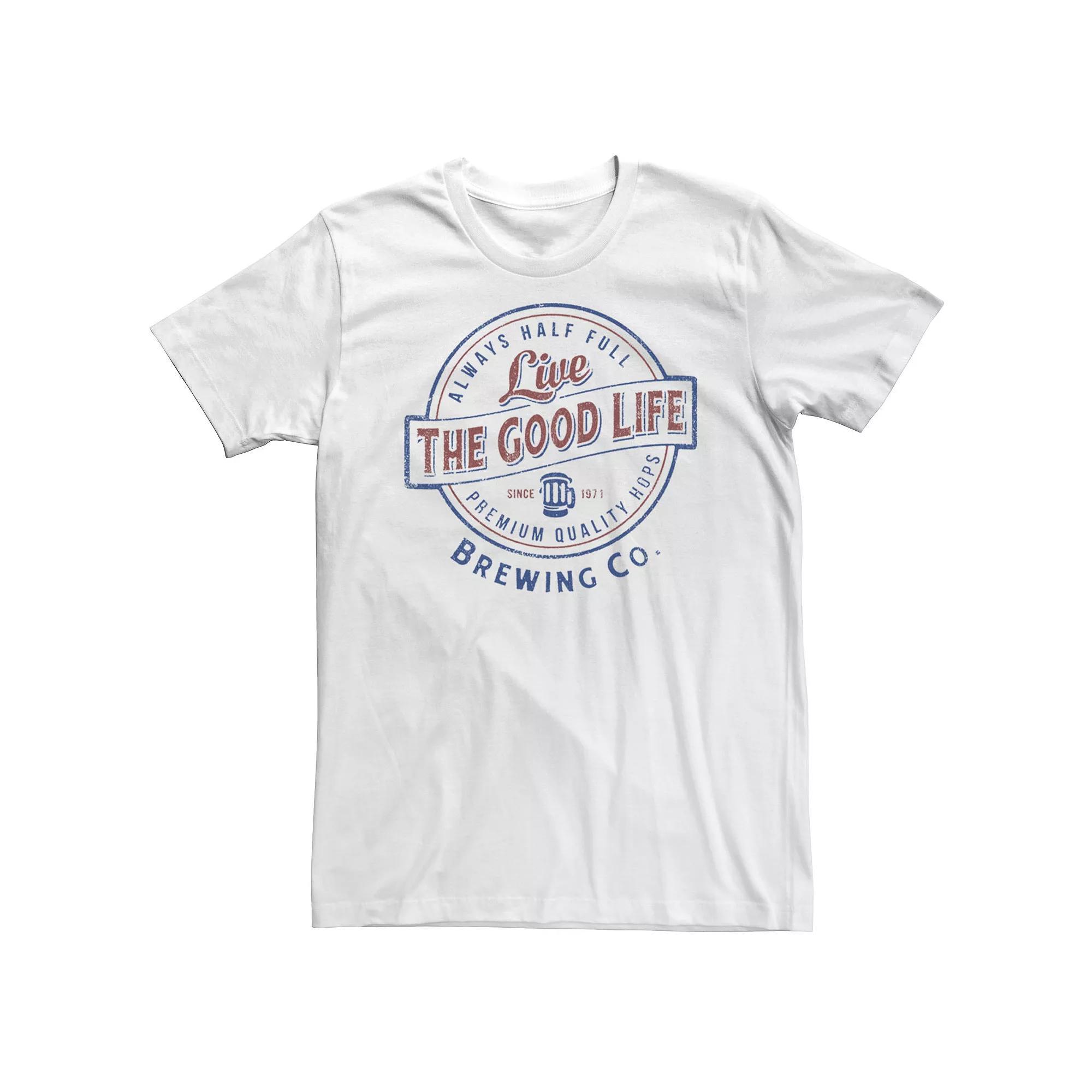 Big & Tall Good Life Beer Logo Tee, Men's, Size: XXL Tall, White Product Image