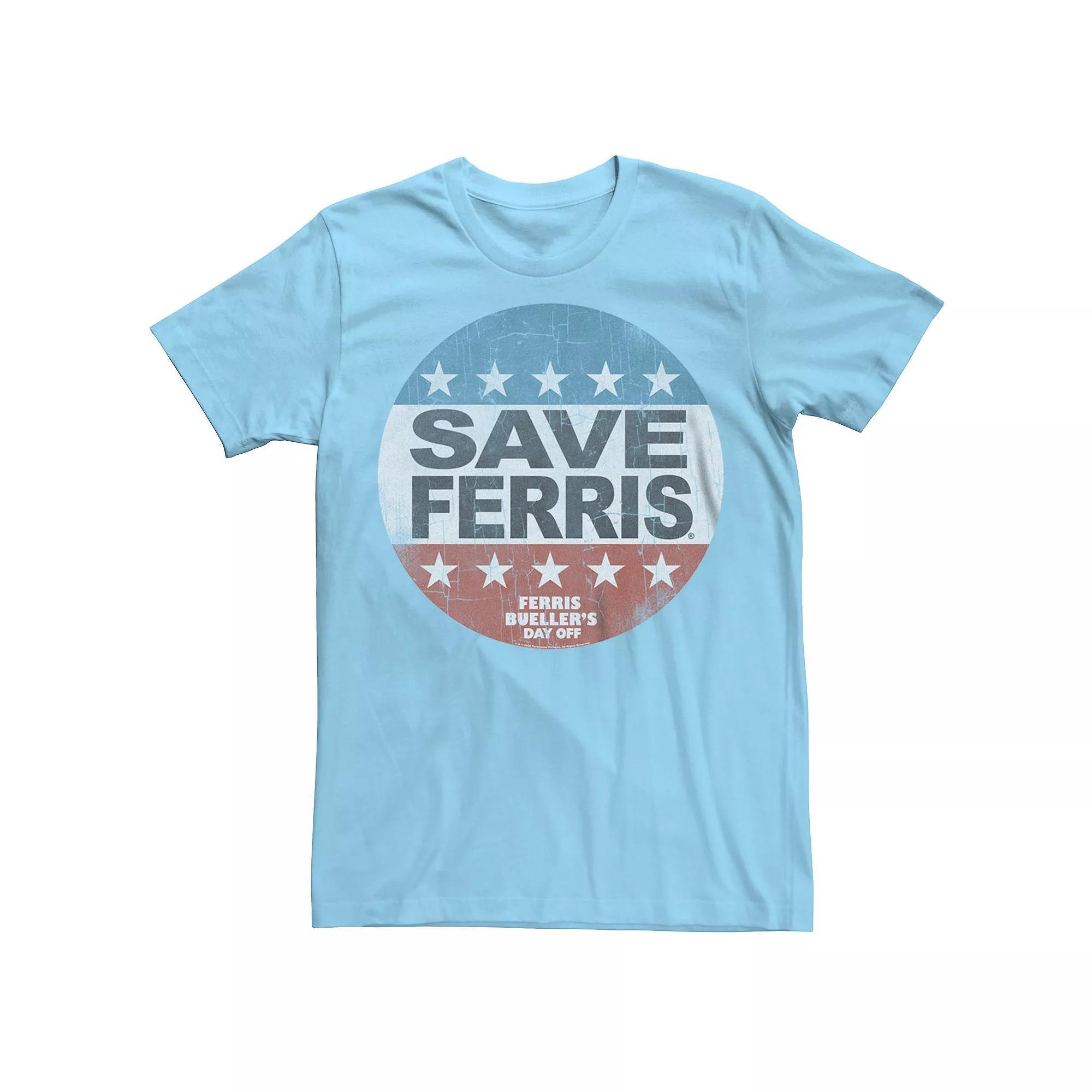 Men's Ferries Bueller Save Ferris Graphic Tee, Size: XL, White Product Image