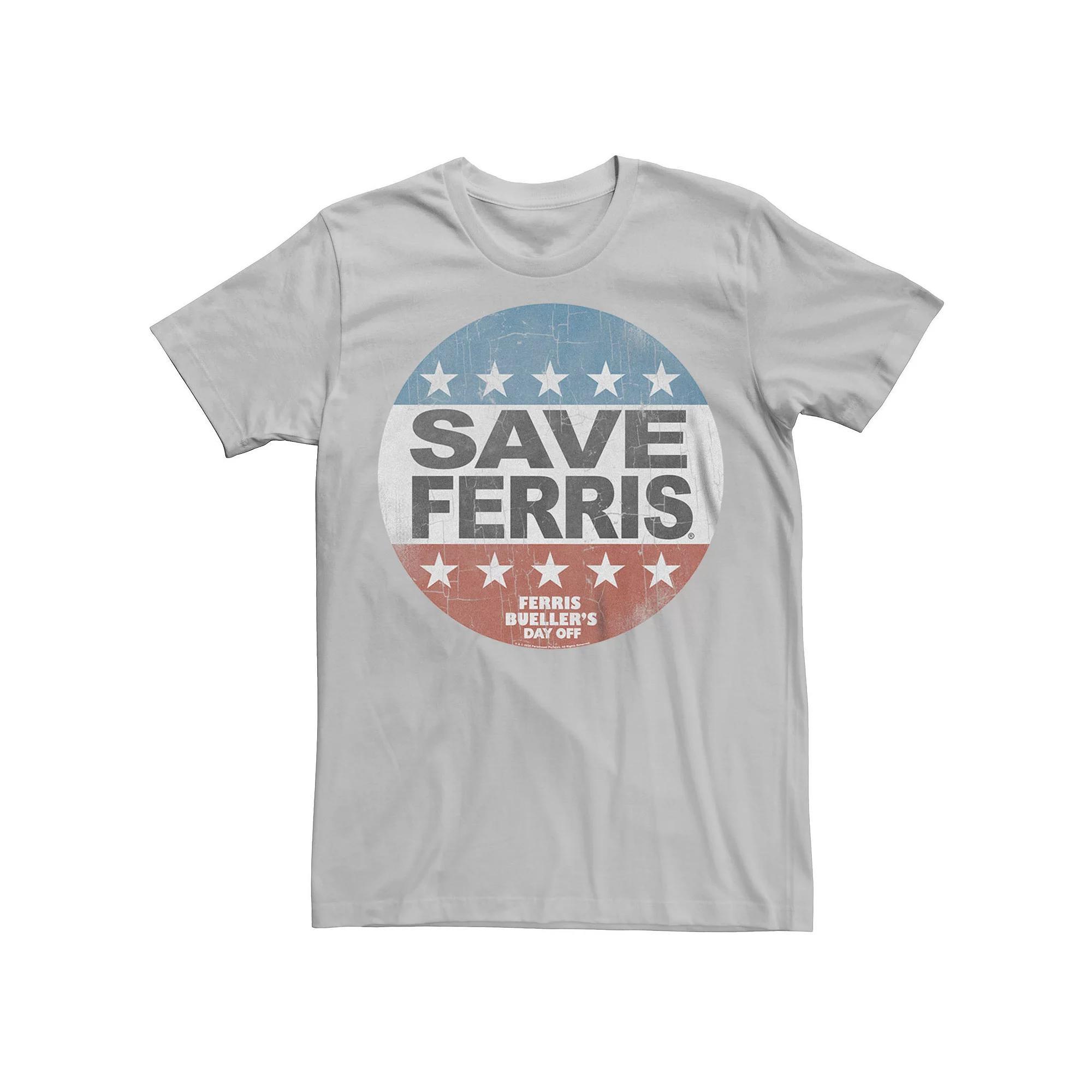 Men's Ferries Bueller Save Ferris Graphic Tee, Size: XL, White Product Image