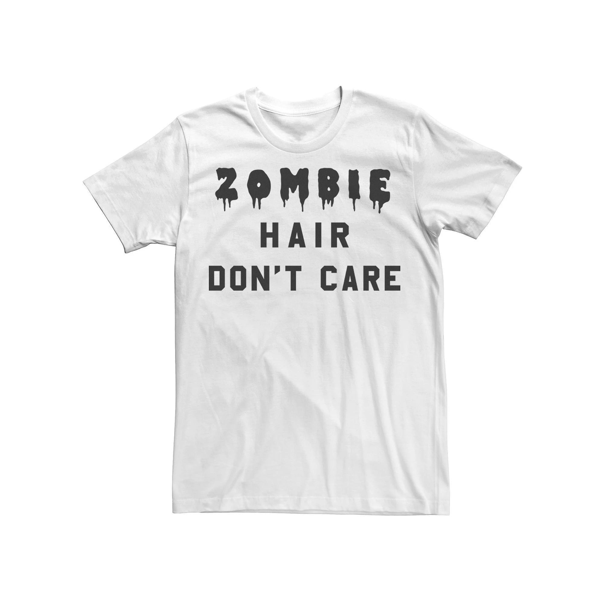 Men's Dripping Zombie Hair Don't Care Tee, Size: Medium, White Product Image