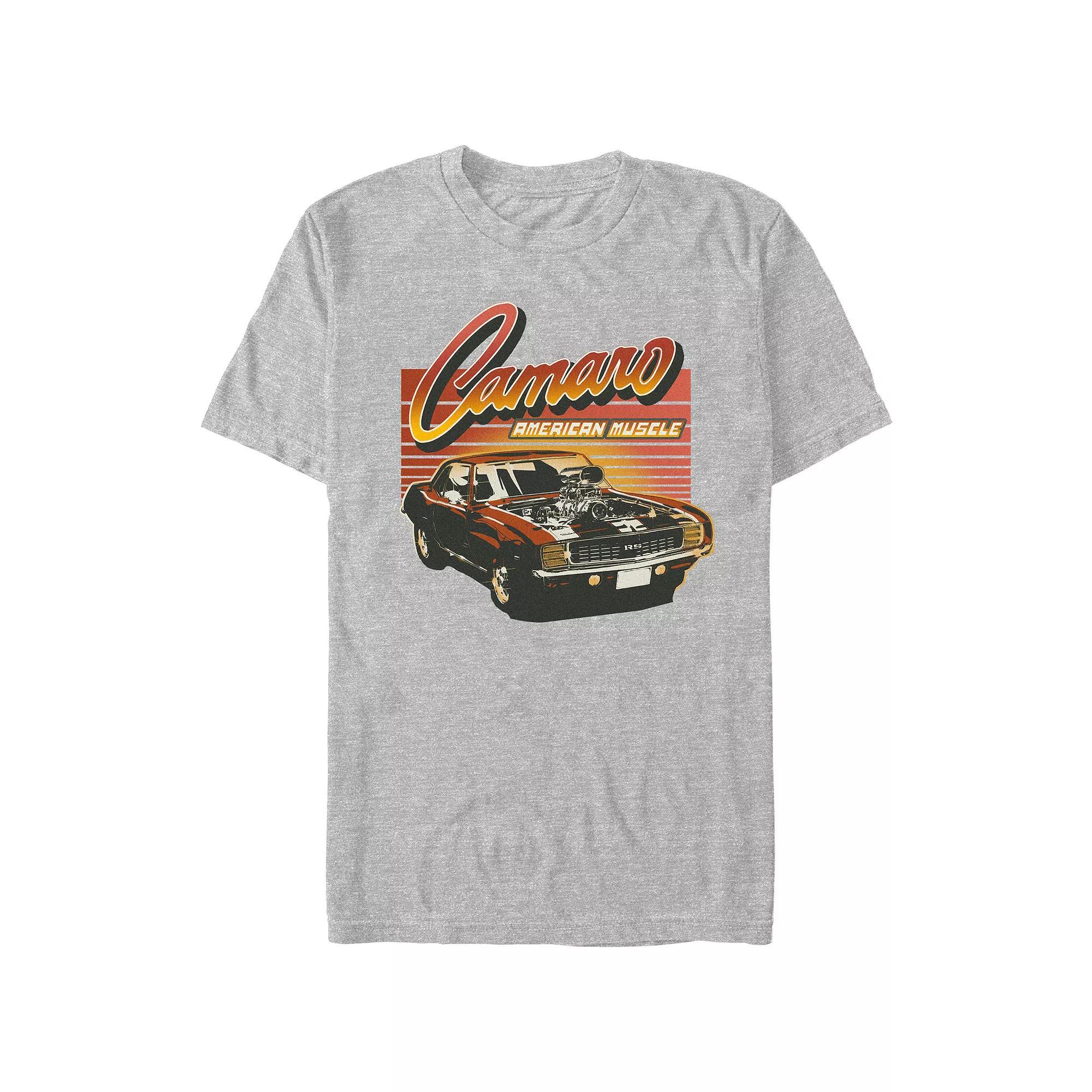 Men's Camaro Power Engine Graphic Tee, Size: XS, Athletic Grey Product Image