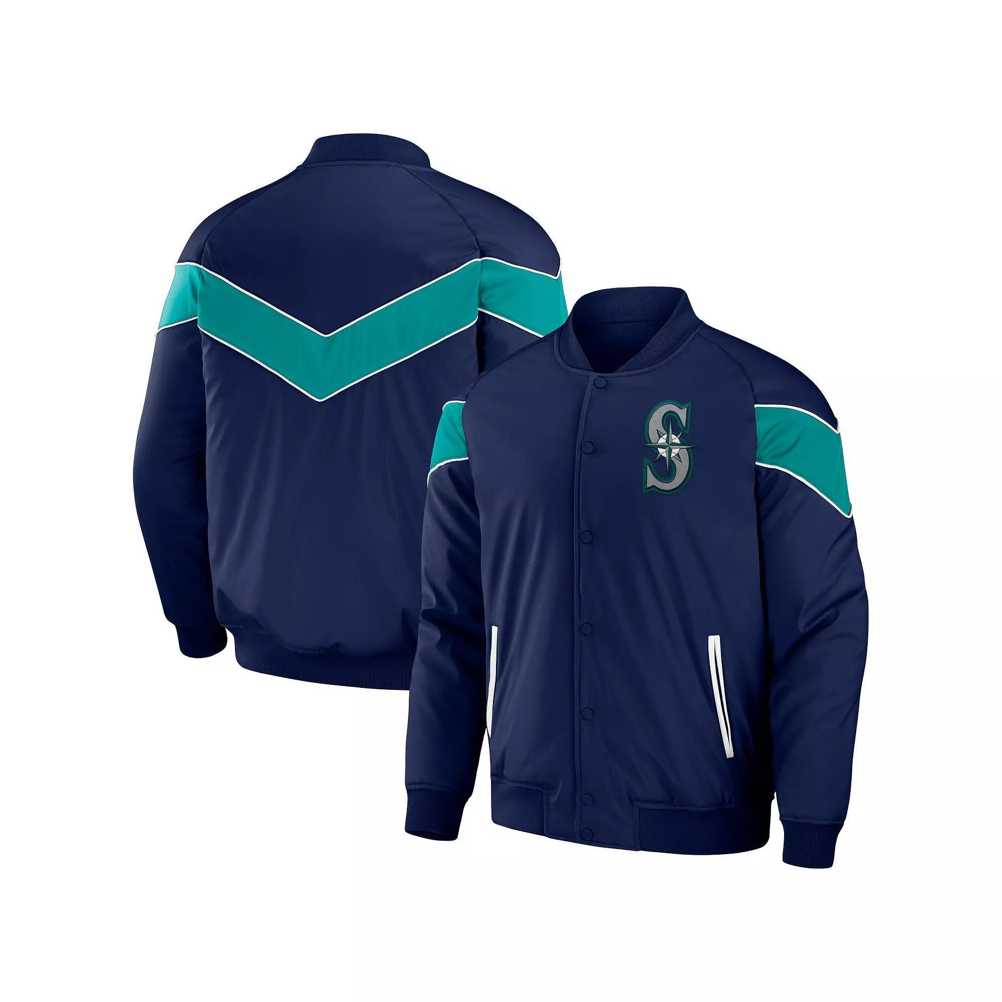 Men's Darius Rucker Collection by Fanatics Navy Minnesota Twins Baseball Raglan Full-Snap Jacket, Size: Medium, Blue Product Image