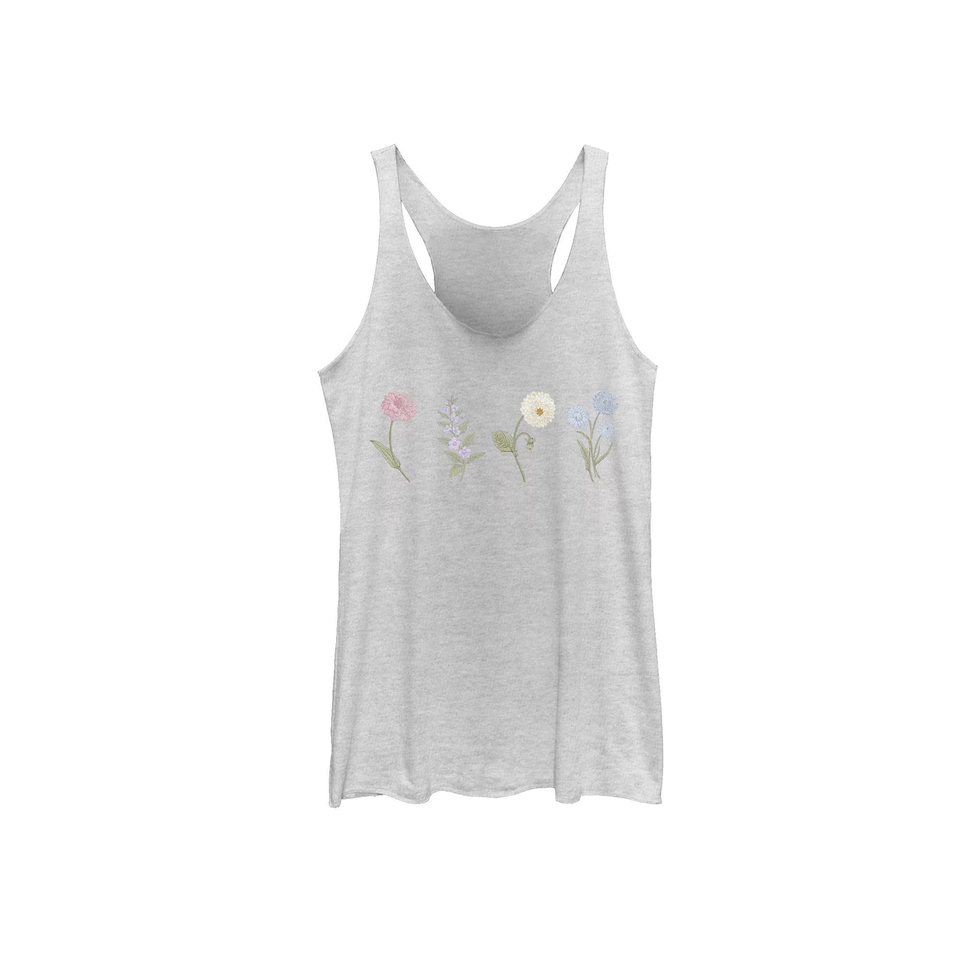 Juniors Lookin Sharp Cactus Tank Top, Girls White Grey Product Image