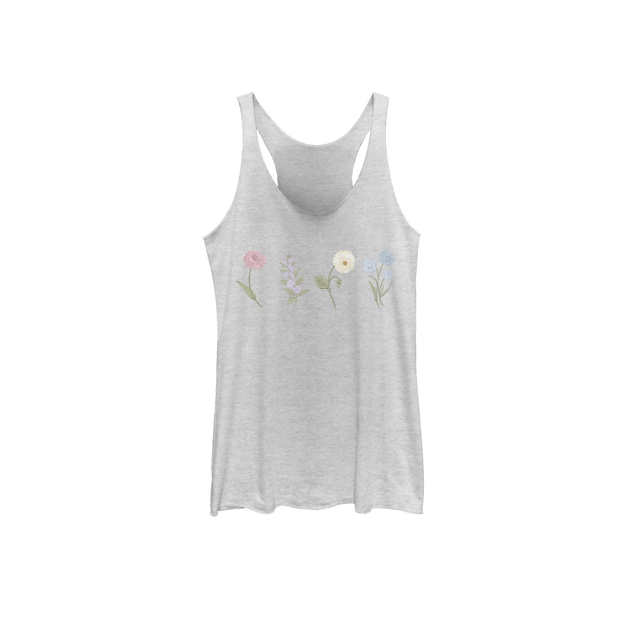 Juniors Lookin Sharp Cactus Tank Top, Girls White Grey Product Image