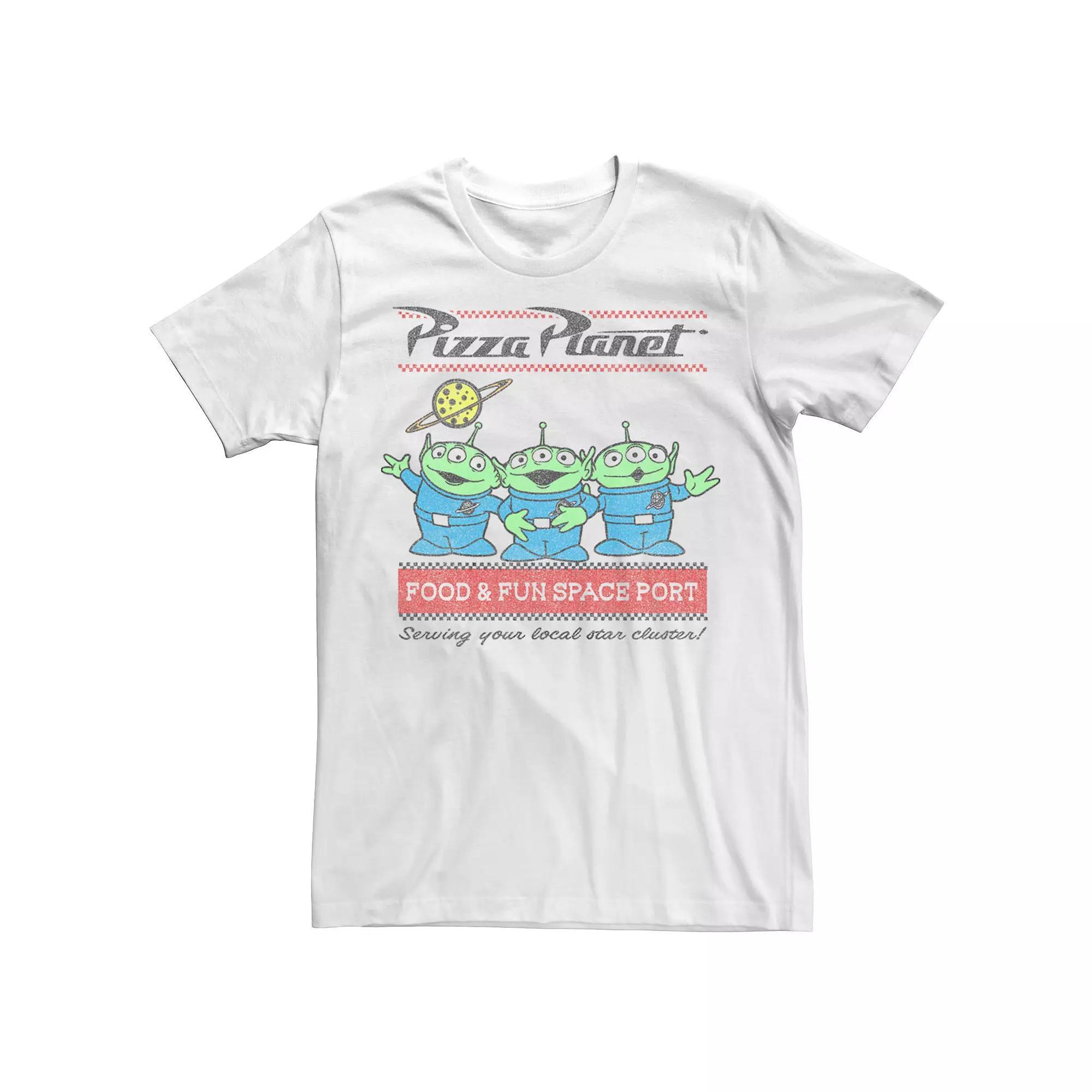 Disney / Pixar's Toy Story Aliens Men's Pizza Planet Tee, Size: XXL, White Product Image