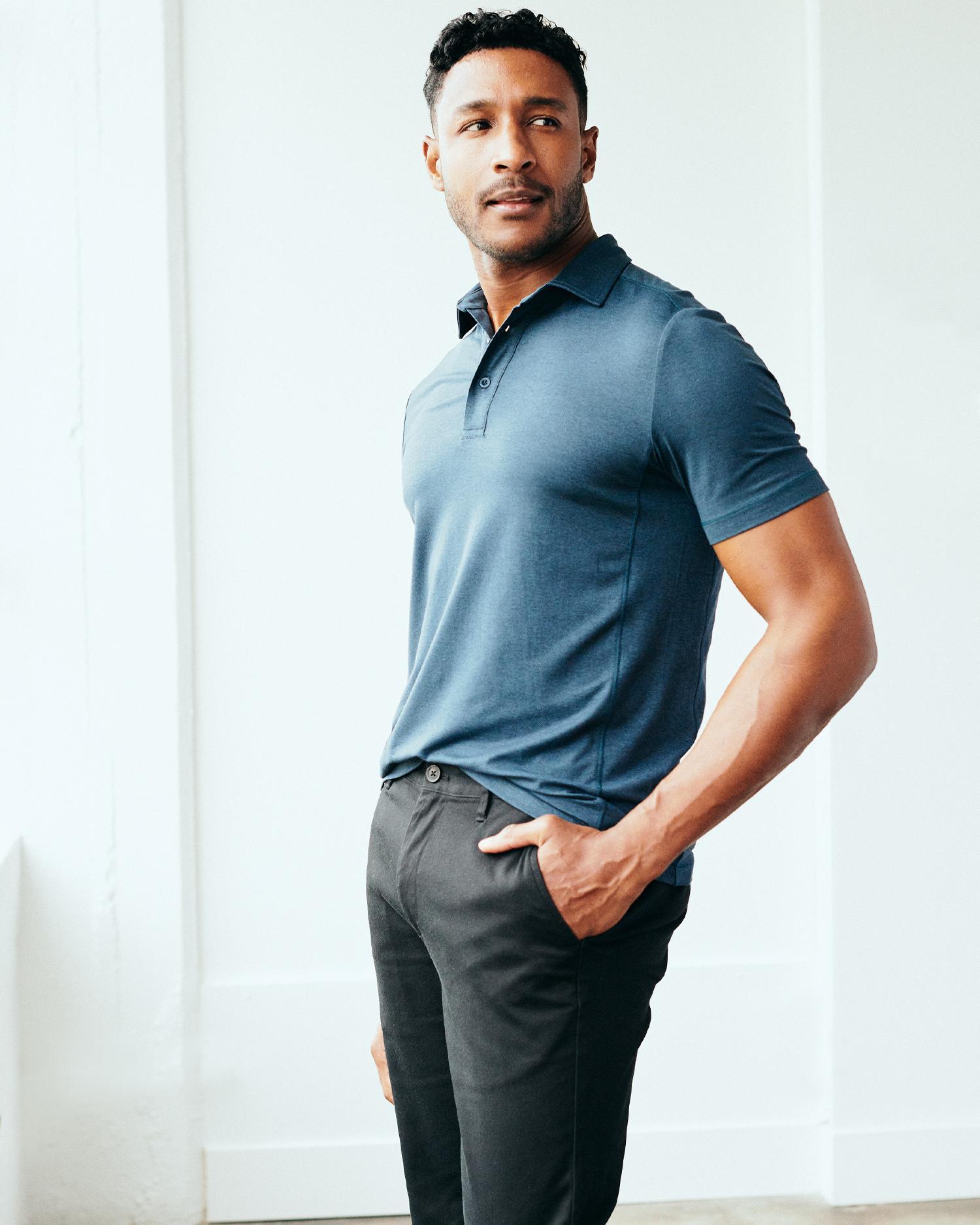 Quince | Men's Super Soft Performance Polo Shirt Flowknit Activewear, Recycled Polyester Product Image