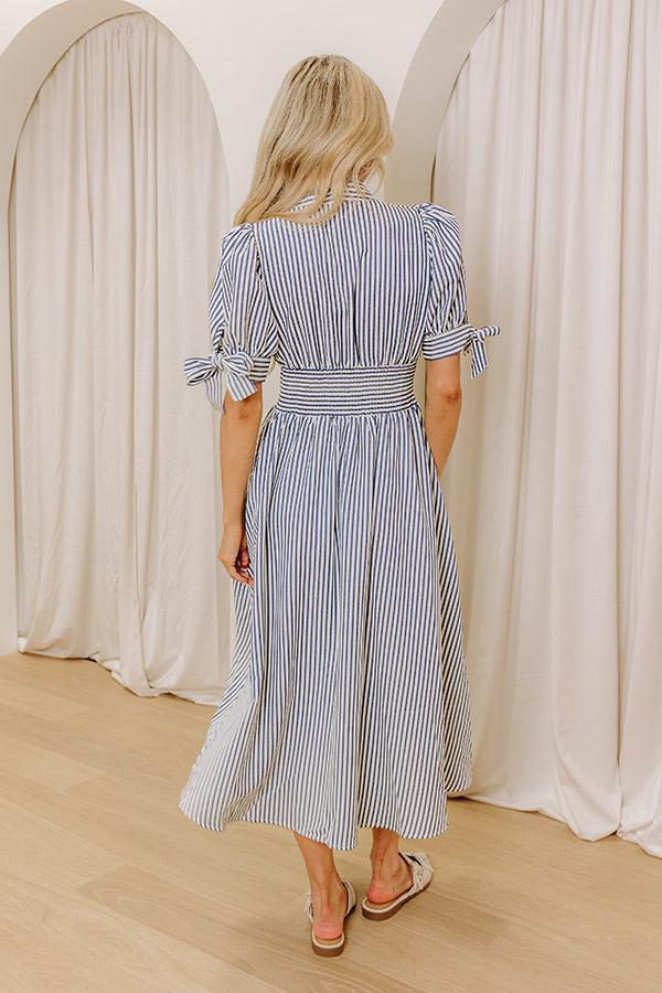 Pier My Way Stripe Midi Dress Product Image