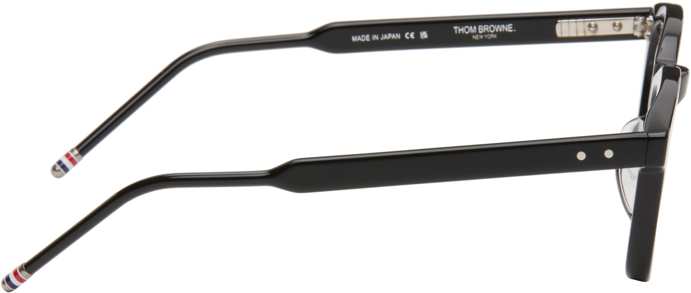 THOM BROWNE Rectangular - Shiny Black Rx Glasses Product Image