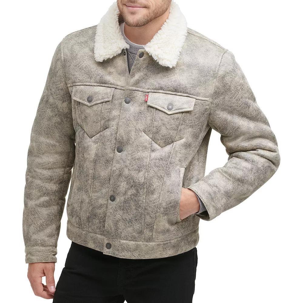 Men's Levi's® Faux-Shearling Trucker Jacket, Size: Large, Brown Product Image
