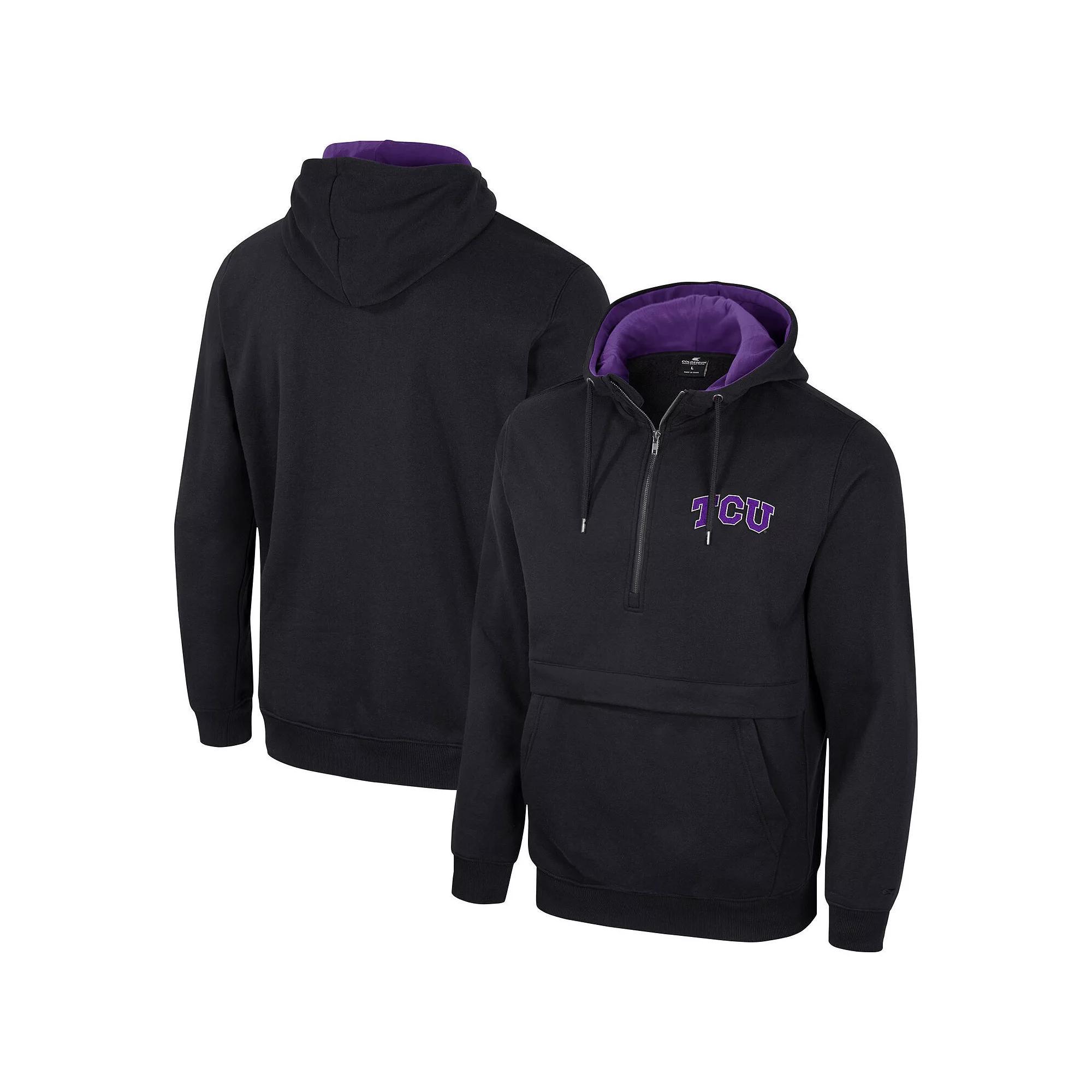 Mens Colosseum TCU Horned Frogs Half-Zip Hoodie Product Image