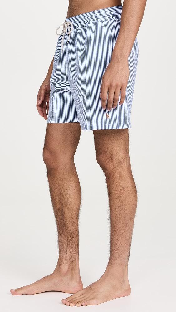 Polo Ralph Lauren Traveler Seersucker Swim Trunks 6" | Shopbop Product Image