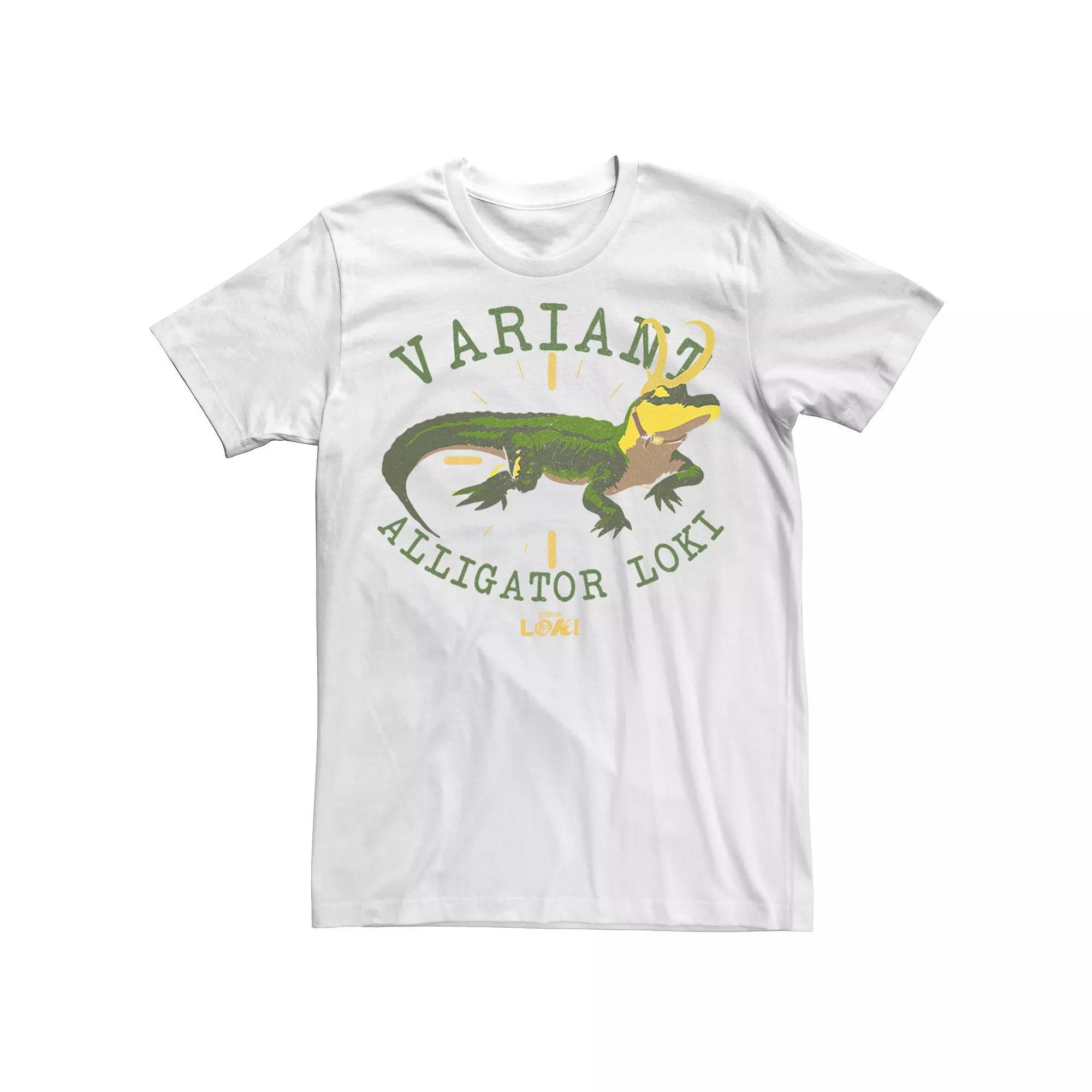 Men's Marvel Loki Alligator Variant Tee, Boy's, Size: Small, White Product Image