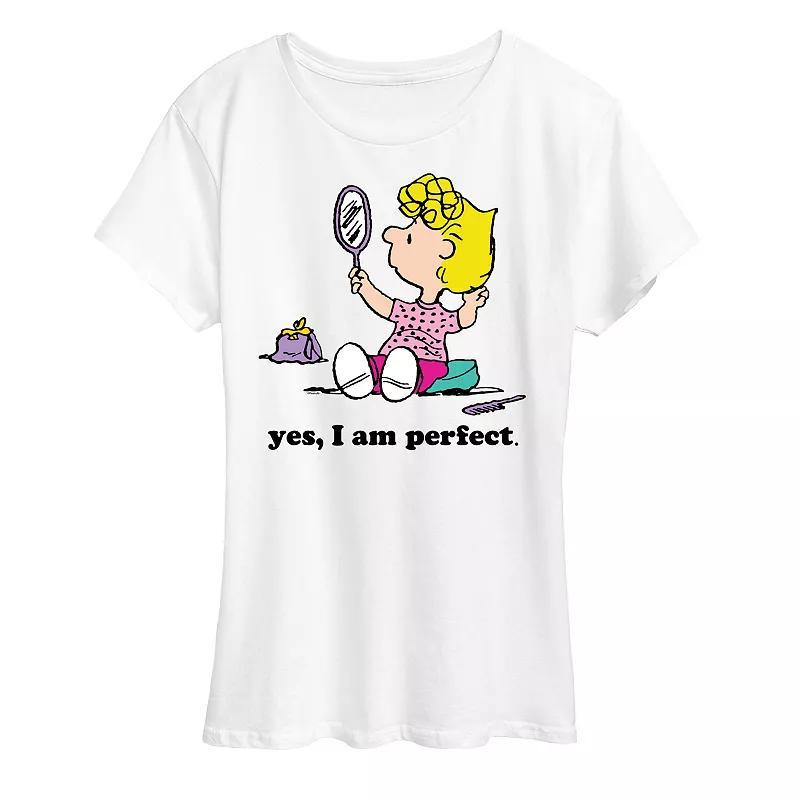 Womens Peanuts Sally Yes I Am Perfect Graphic Tee Product Image