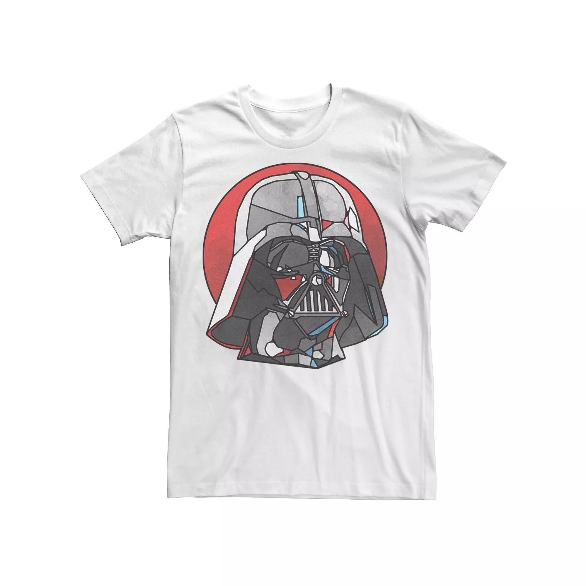 Men's Star Wars Stained Glass Darth Vader Tee, Size: XXL, White Product Image
