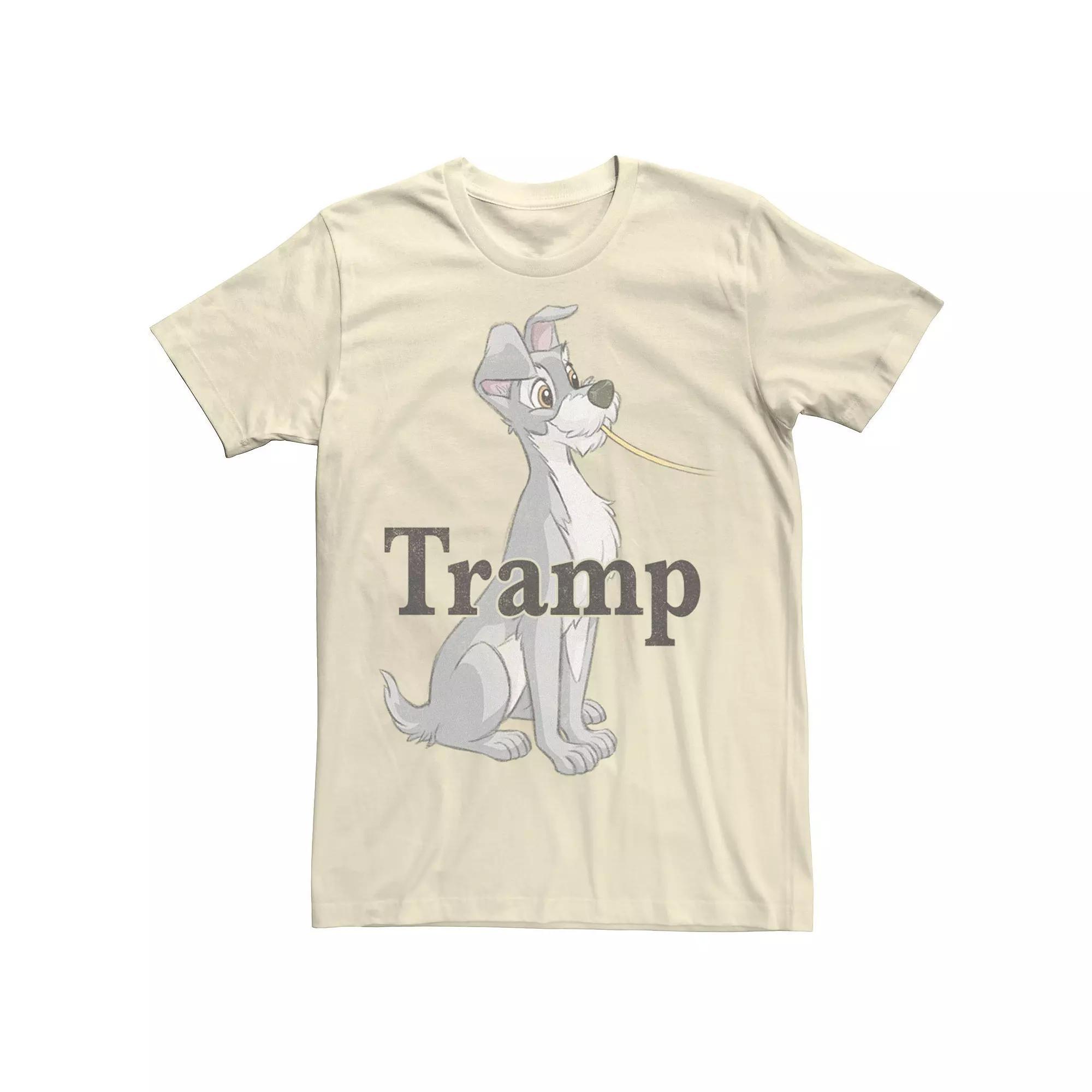 Disney's Lady And The Tramp Spaghetti Tramp Couples Men's Tee, Size: 3XL, Natural Product Image