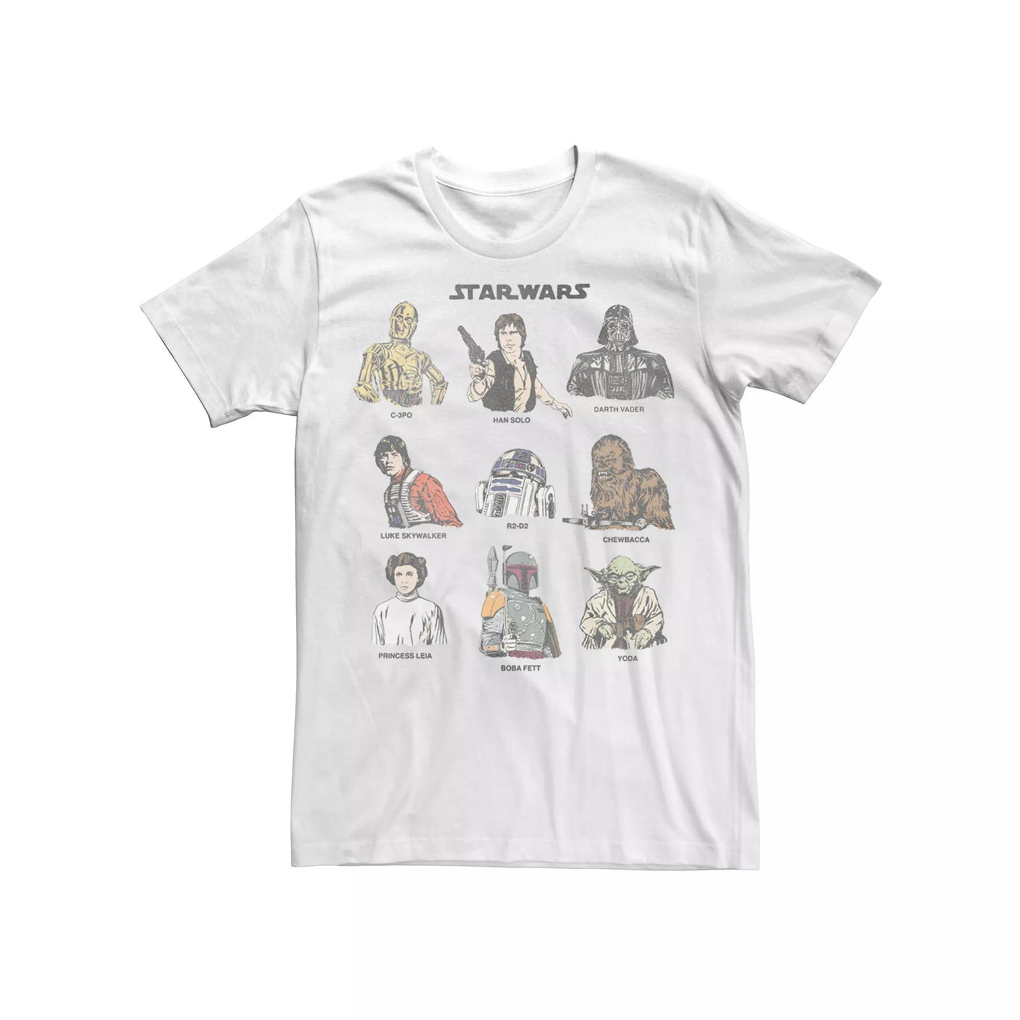 Men's Star Wars Classic Characters Graphic Tee, Size: 3XL, White Product Image