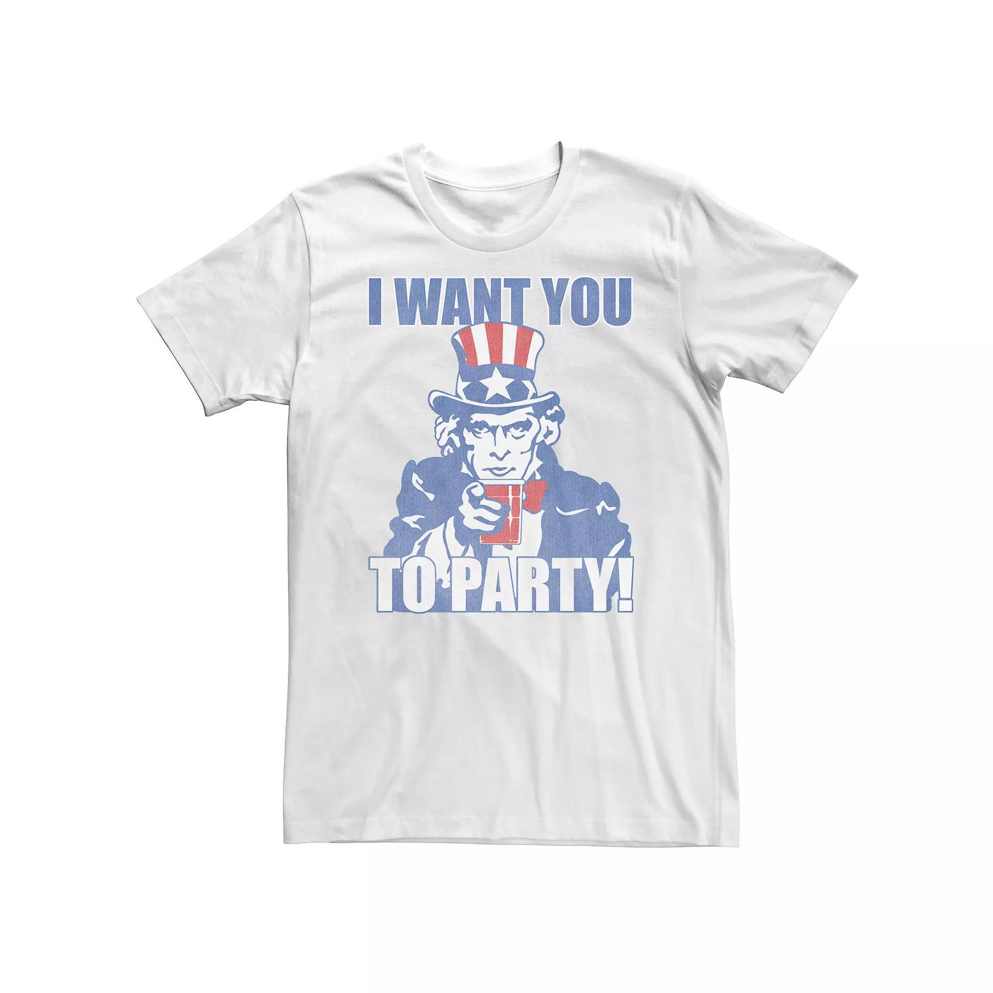 Big & Tall I Want You To Party Tee, Mens Product Image