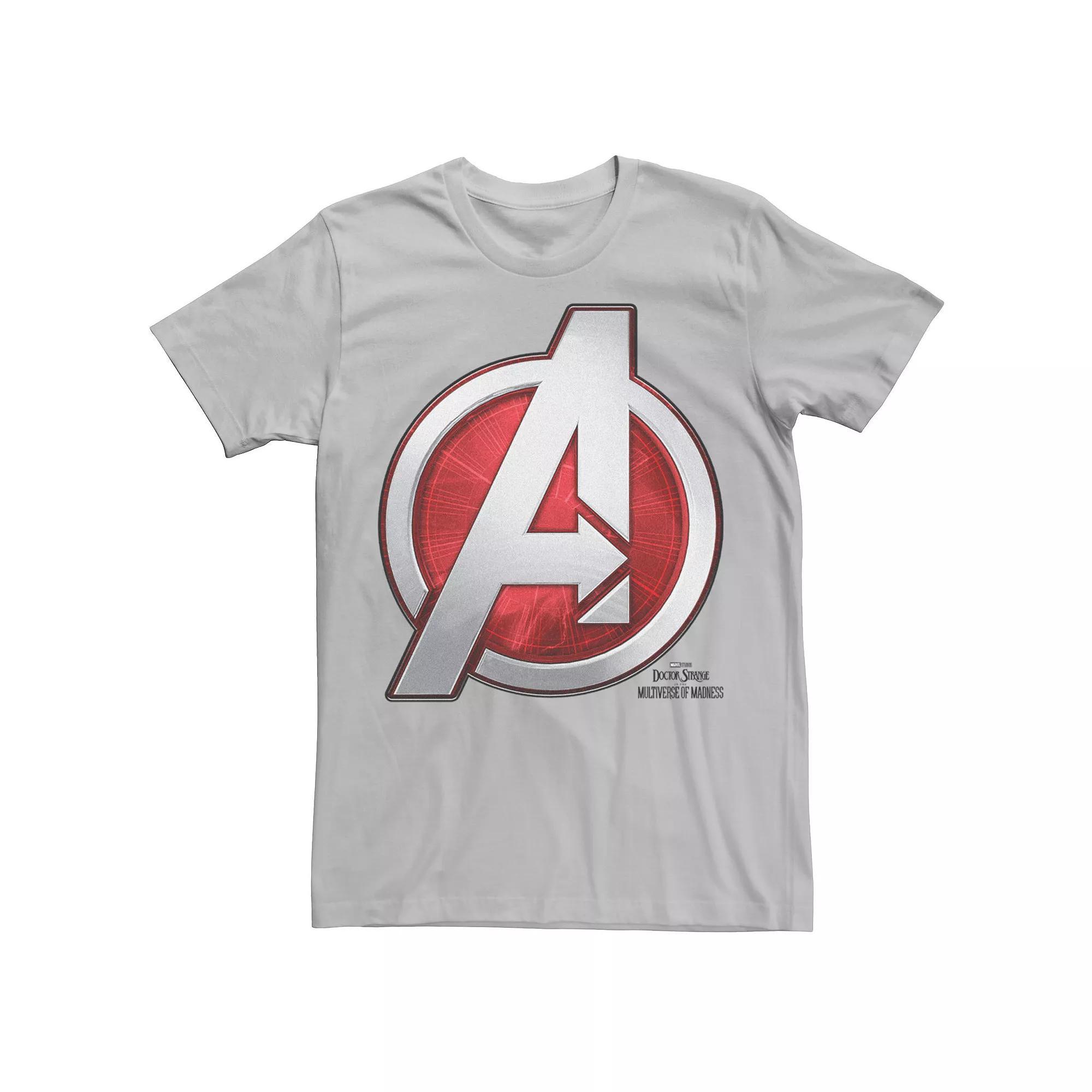 Men's Marvel Doctor Strange Movie 2 Avengers Logo Tee, Size: XL, Silver Product Image