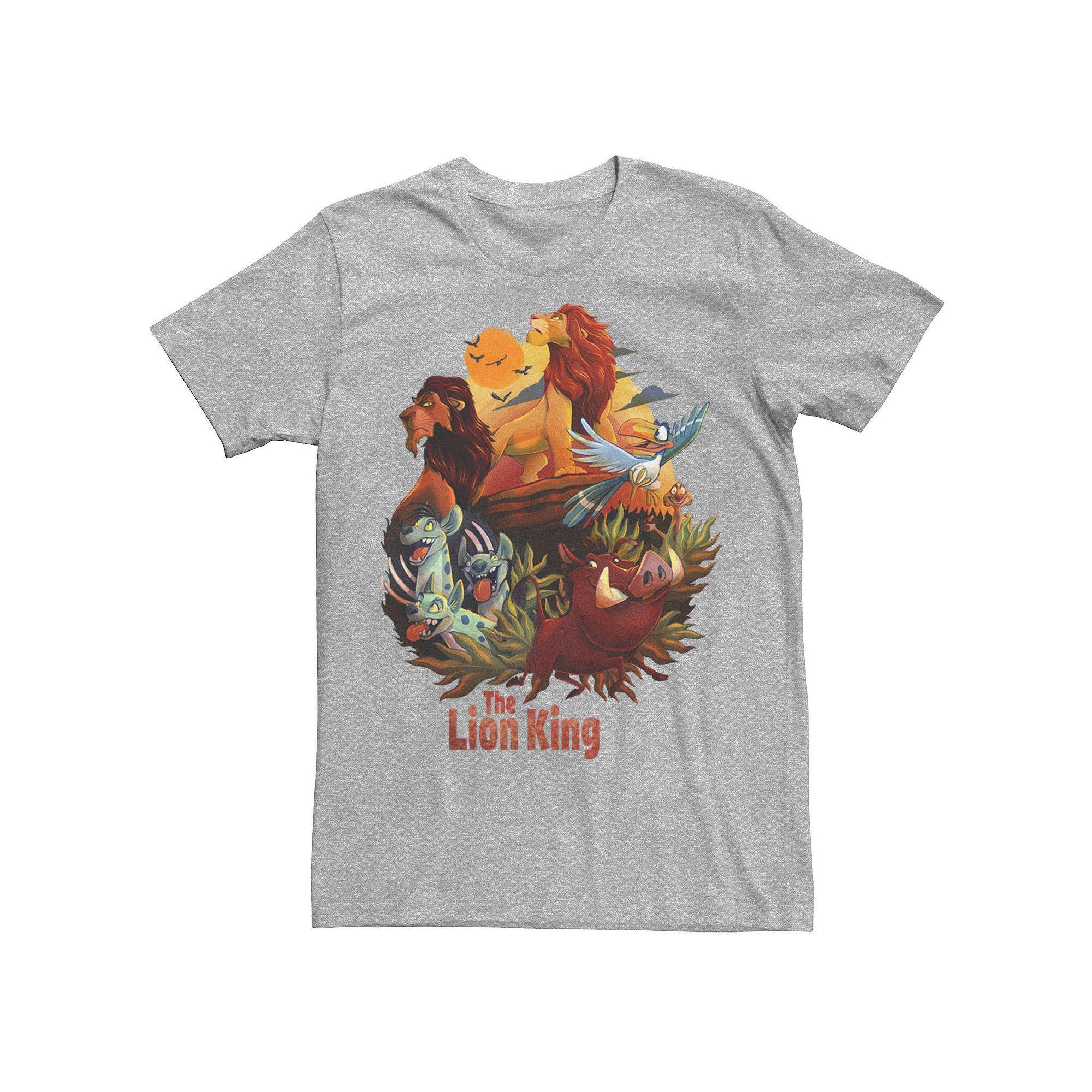Disney's Lion King Men's Main Cast Poster Tee, Size: 3XL, Athletic Grey Product Image