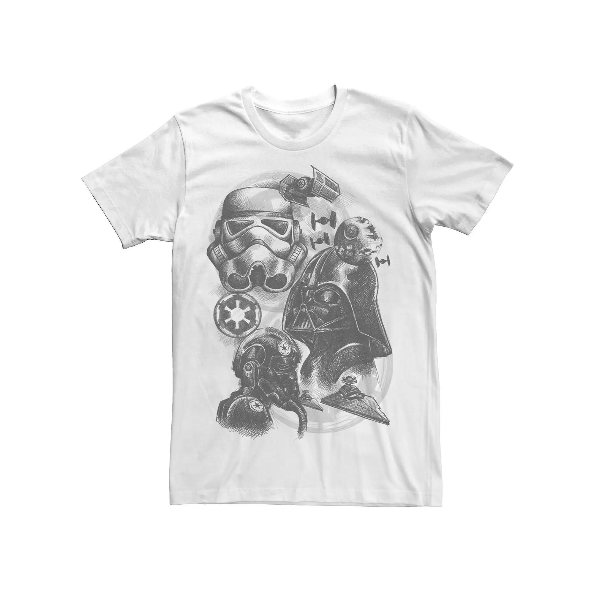 Mens Star Wars Dark Side Group Sketch Tee Product Image