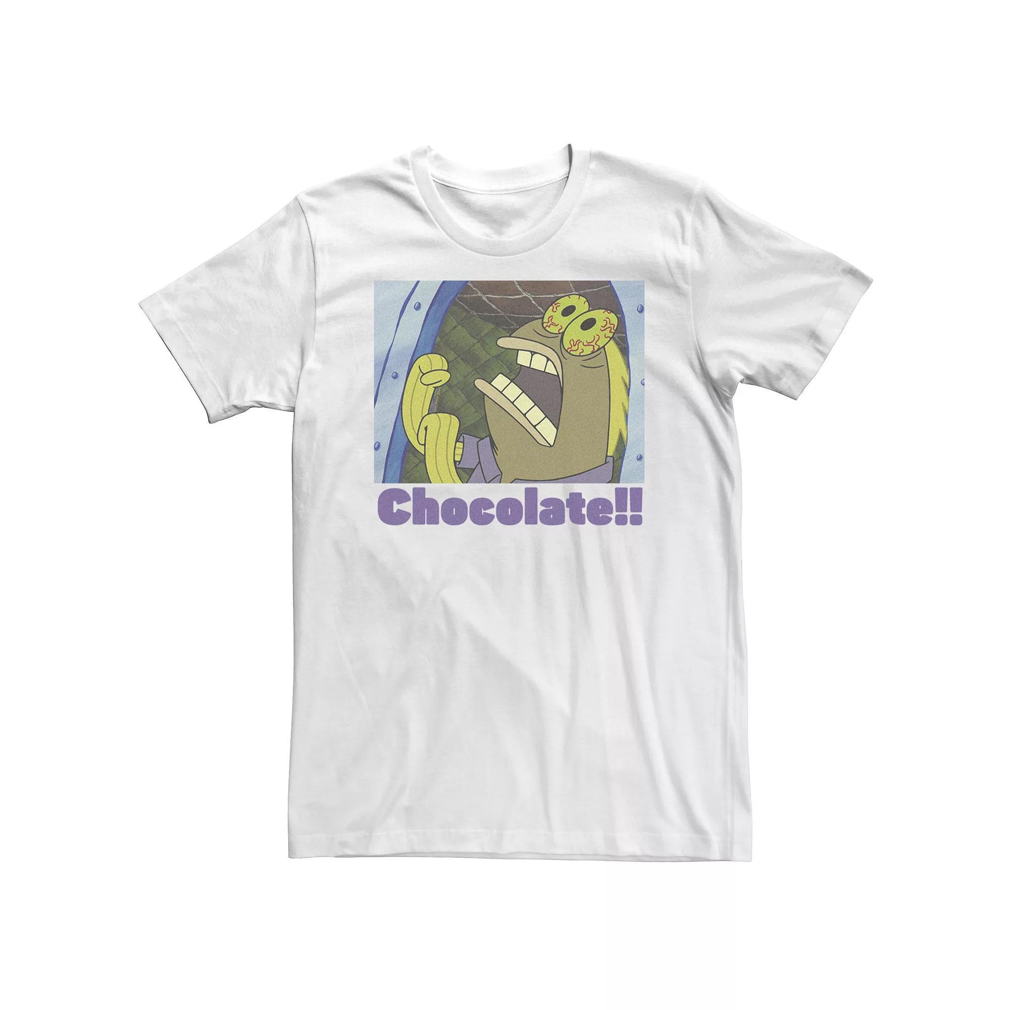Big & Tall SpongeBob SquarePants Fish "Chocolate!" Tee, Men's, Size: XXL Tall, White Product Image