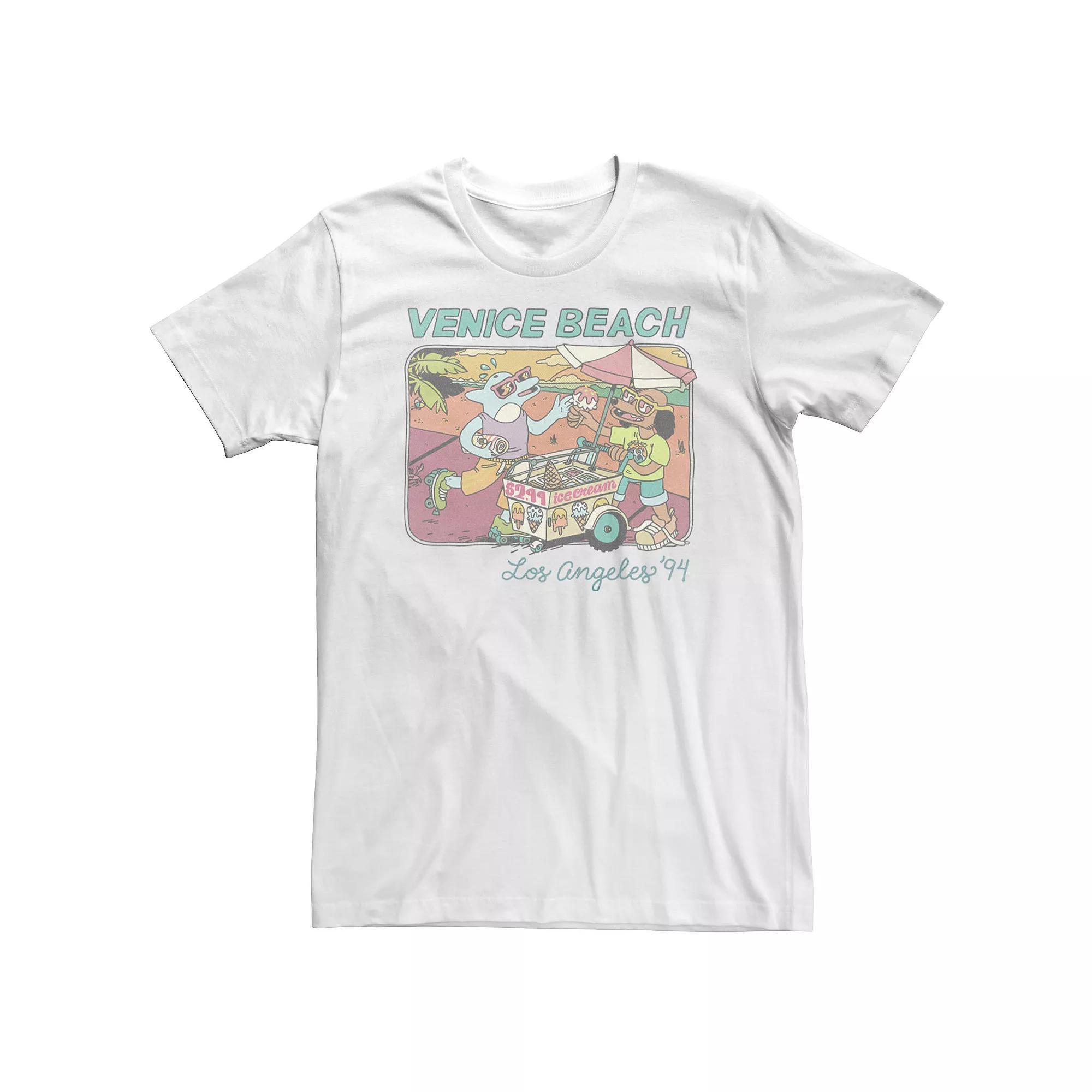 Big & Tall Venice Beach Retro Cartoon Portrait Tee, Men's, Size: XXL Tall, White Product Image