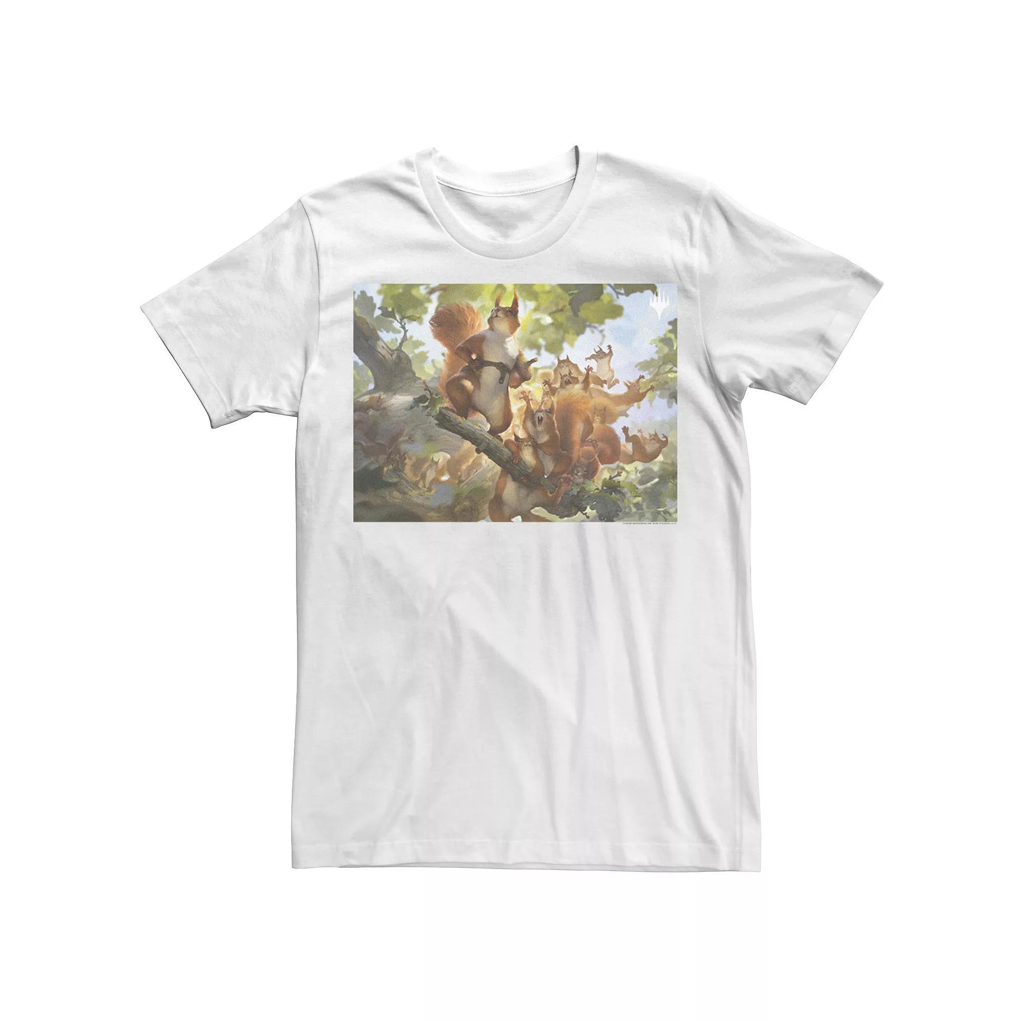 Big & Tall Magic: The Gathering Squirrel Mob Graphic Tee, Men's, Size: 3XL Tall, White Product Image