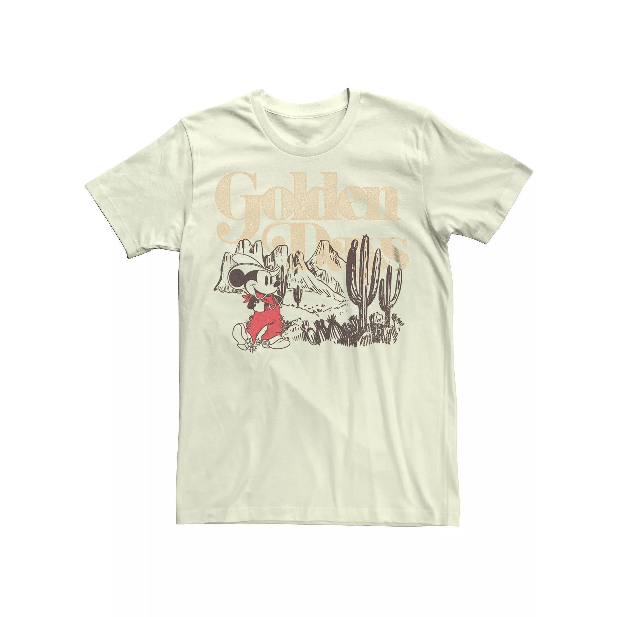 Disney's Mickey Mouse Cowboy Golden Men's Tee, Size: Large, Natural Product Image