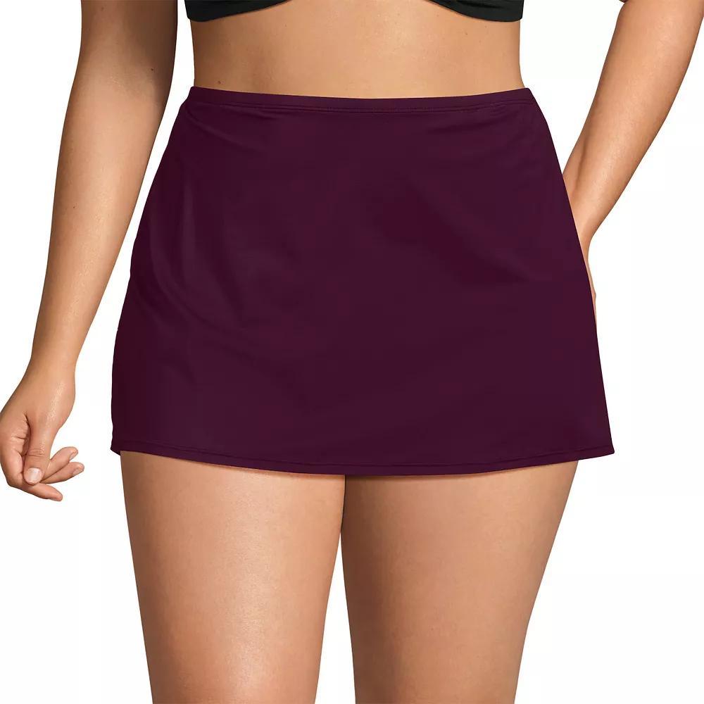 Plus Size Lands' End Slender Suit Swim Skirts, Women's, Size: 16 W, Black Product Image