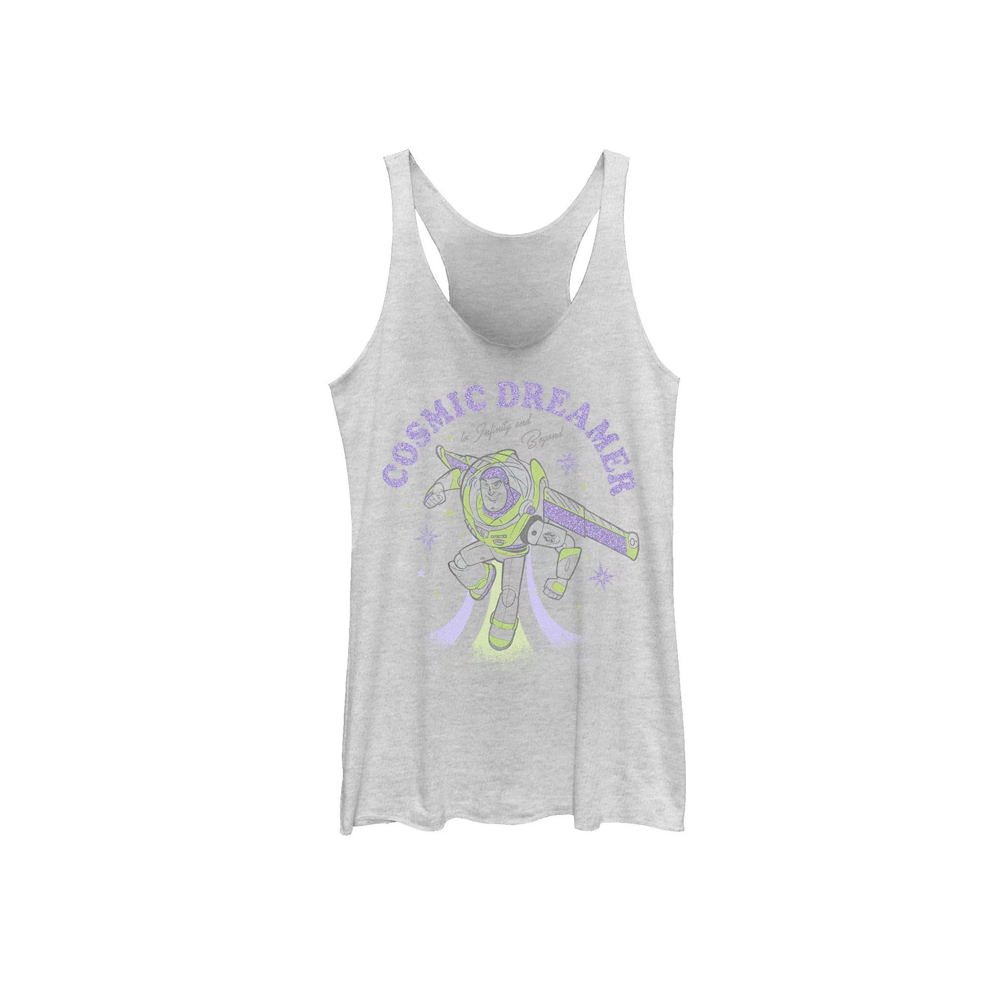 Disney / Pixar's Toy Story 4 Juniors' Cosmic Dreamer Graphic Tank Top, Girl's, Size: Medium, White Grey Product Image