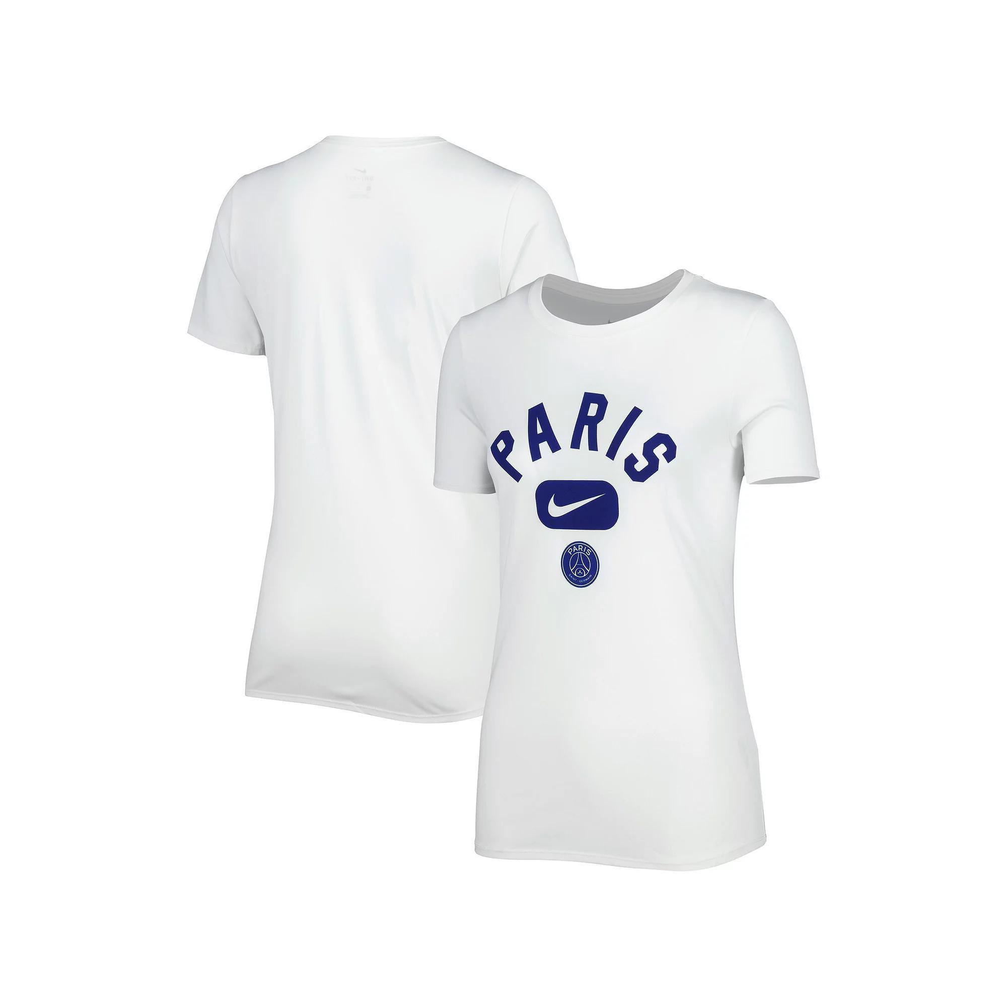 Women's Nike White Paris Saint-Germain Lockup Legend Performance T-Shirt, Size: XL, Psg White Product Image