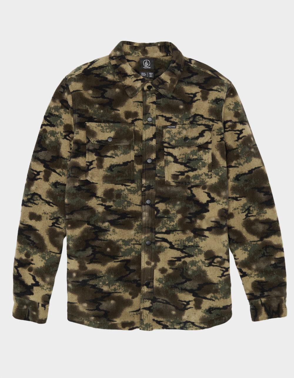 VOLCOM Bowered Mens Fleece Coaches Jacket - CAMO Product Image